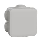 Schneider Electric - Mureva Box, boite de dérivation IP55 + embouts 65x65x45, gris