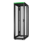 Schneider Electric - Baie EasyRack 600mm/42U/1200mm avec toit, sans panneau latéral, roulettes, noir