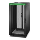 Schneider Electric - Baie EasyRack 600mm/24U/800mm, avec toit, panneau latéral, roulettes, noir