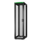 Schneider Electric - Baie EasyRack 600mm/48U/1000mm avec toit, sans panneau latéral, roulettes, noir