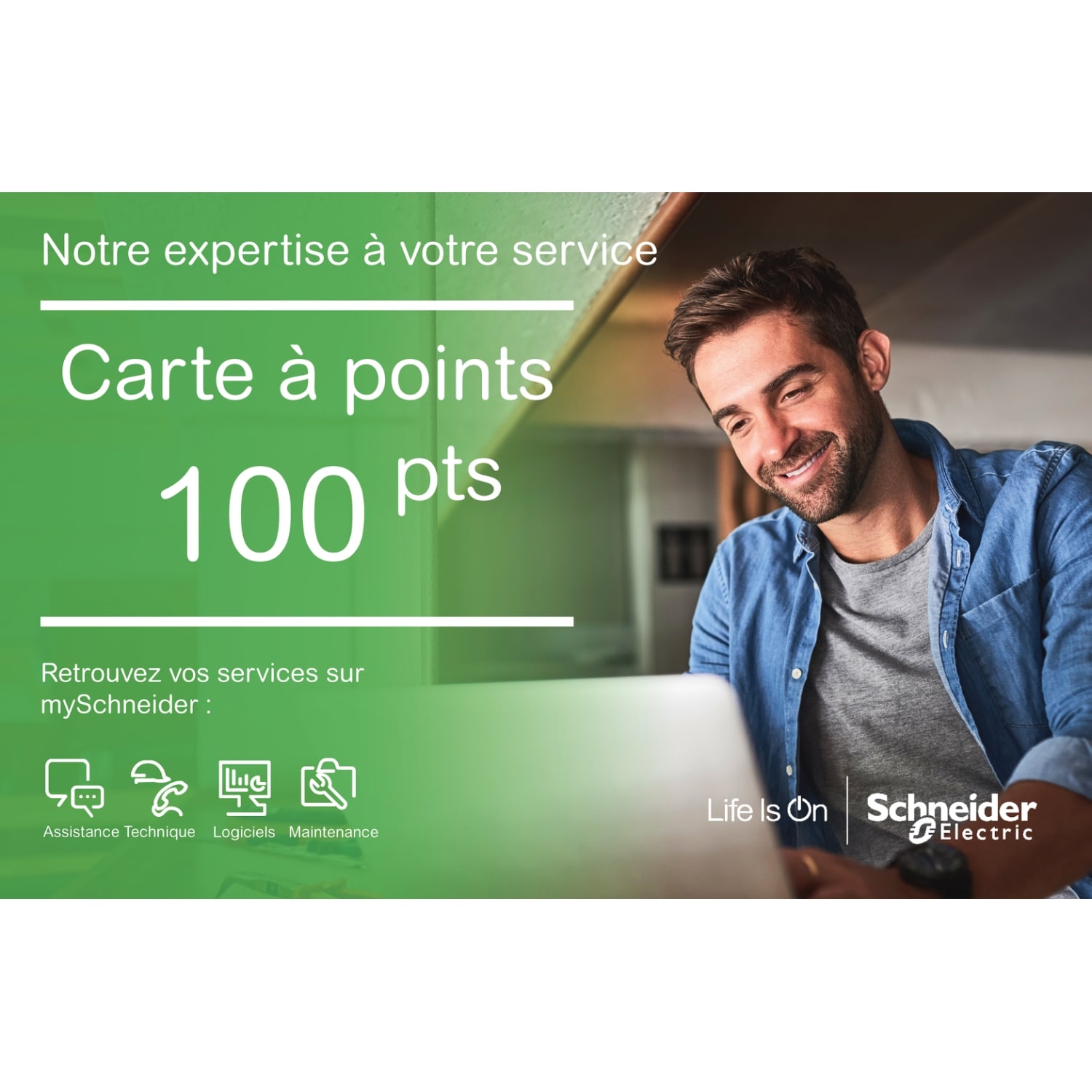 Schneider Electric - Service IND - carte a points - services en ligne - 100 points