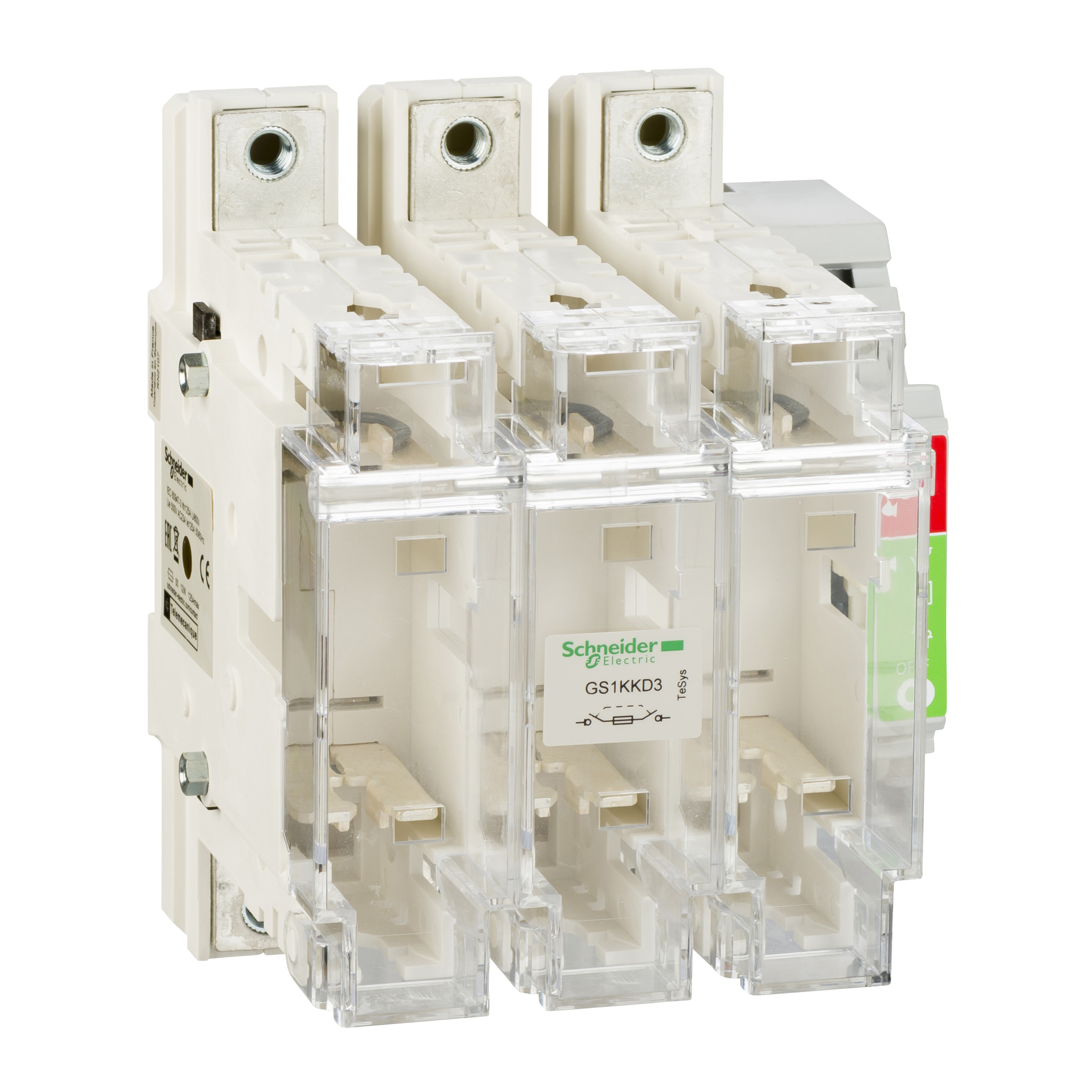 Schneider Electric - TeSys GS1 - bloc de base interrupteur-sectionneur fusible - 3P 3F - DIN - 125A