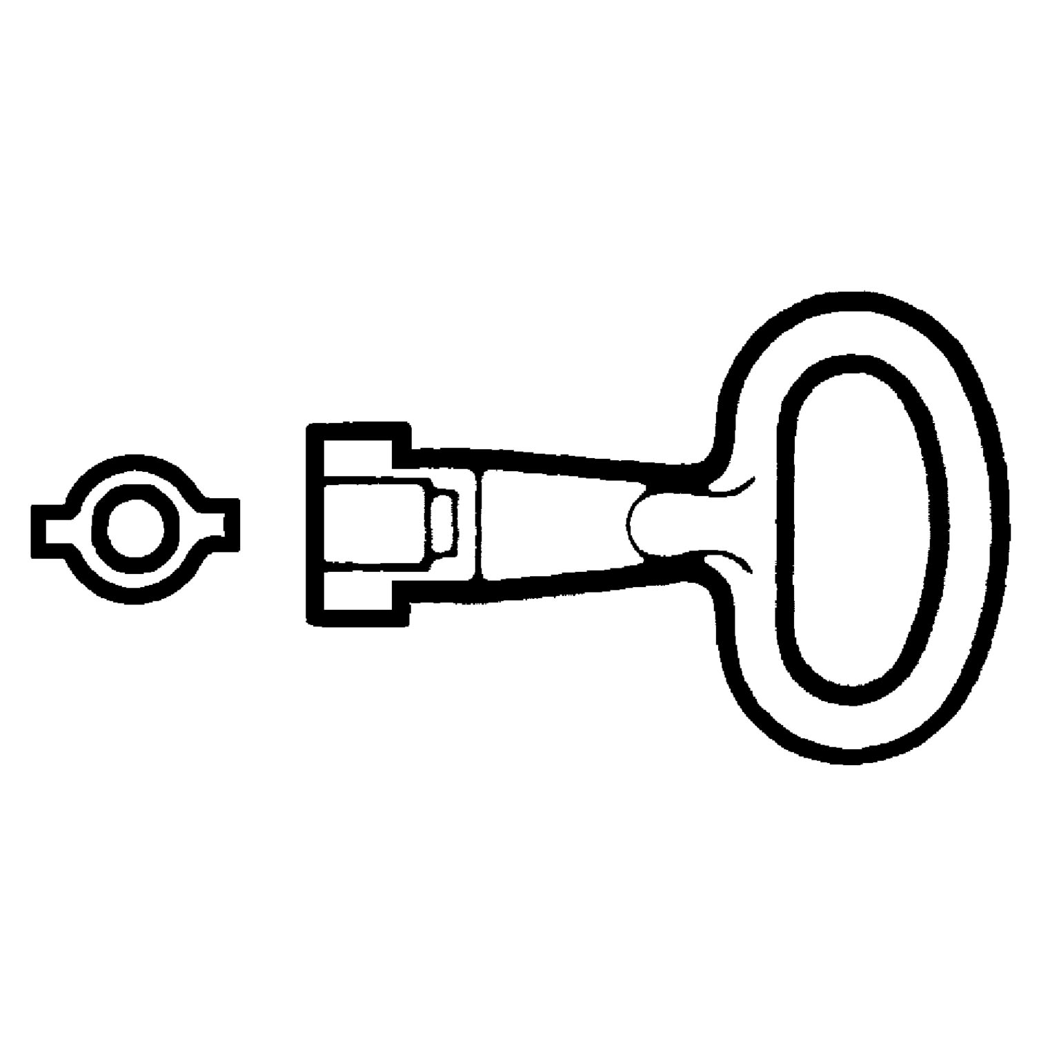 Schneider Electric - PanelSeT - clé metallique - insert double barre - 5mm