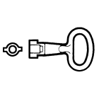 Schneider Electric - PanelSeT - clé metallique - insert double barre - 5mm