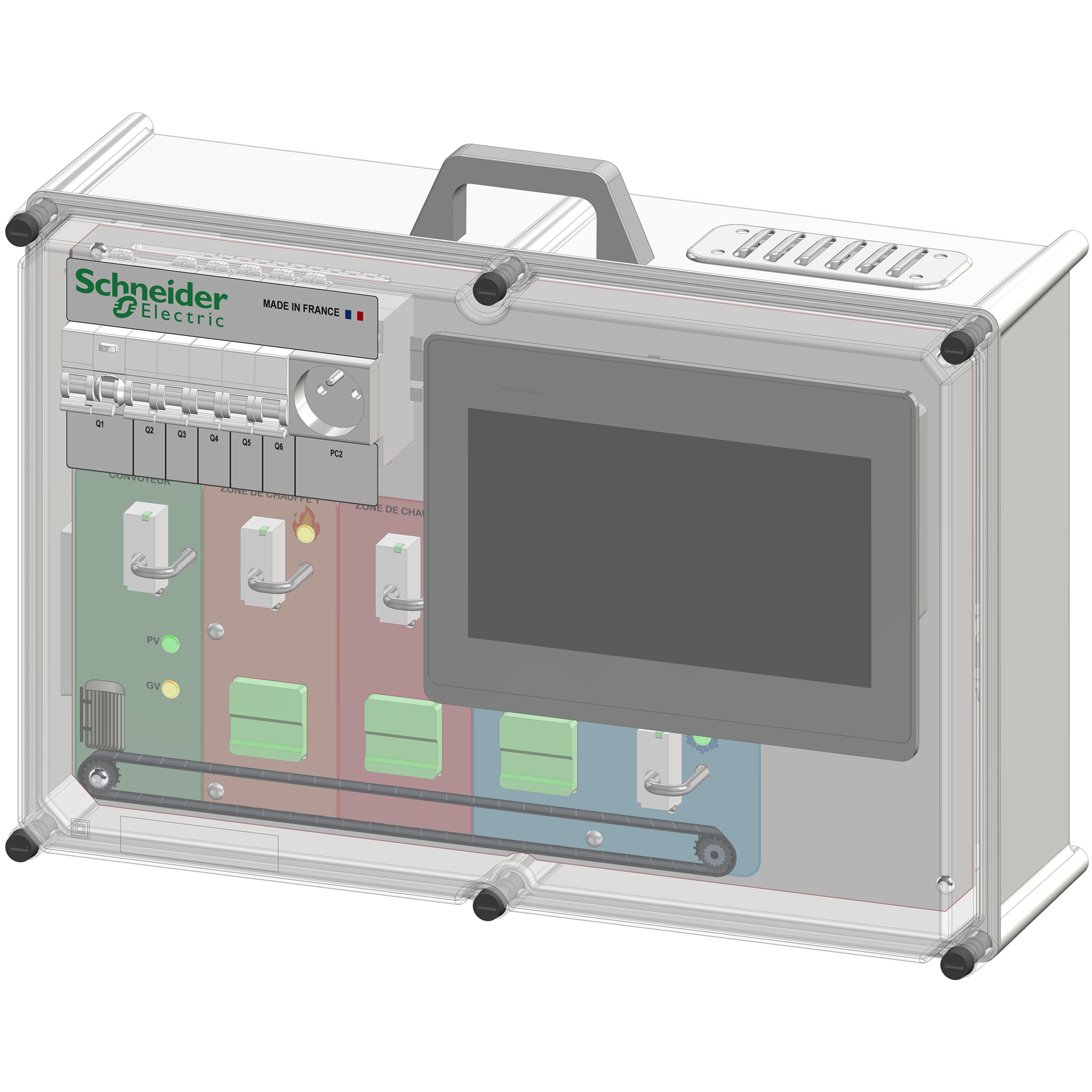 Schneider Electric - Partie opérative simulation four à passage pour offre etude IOT et RA didactique