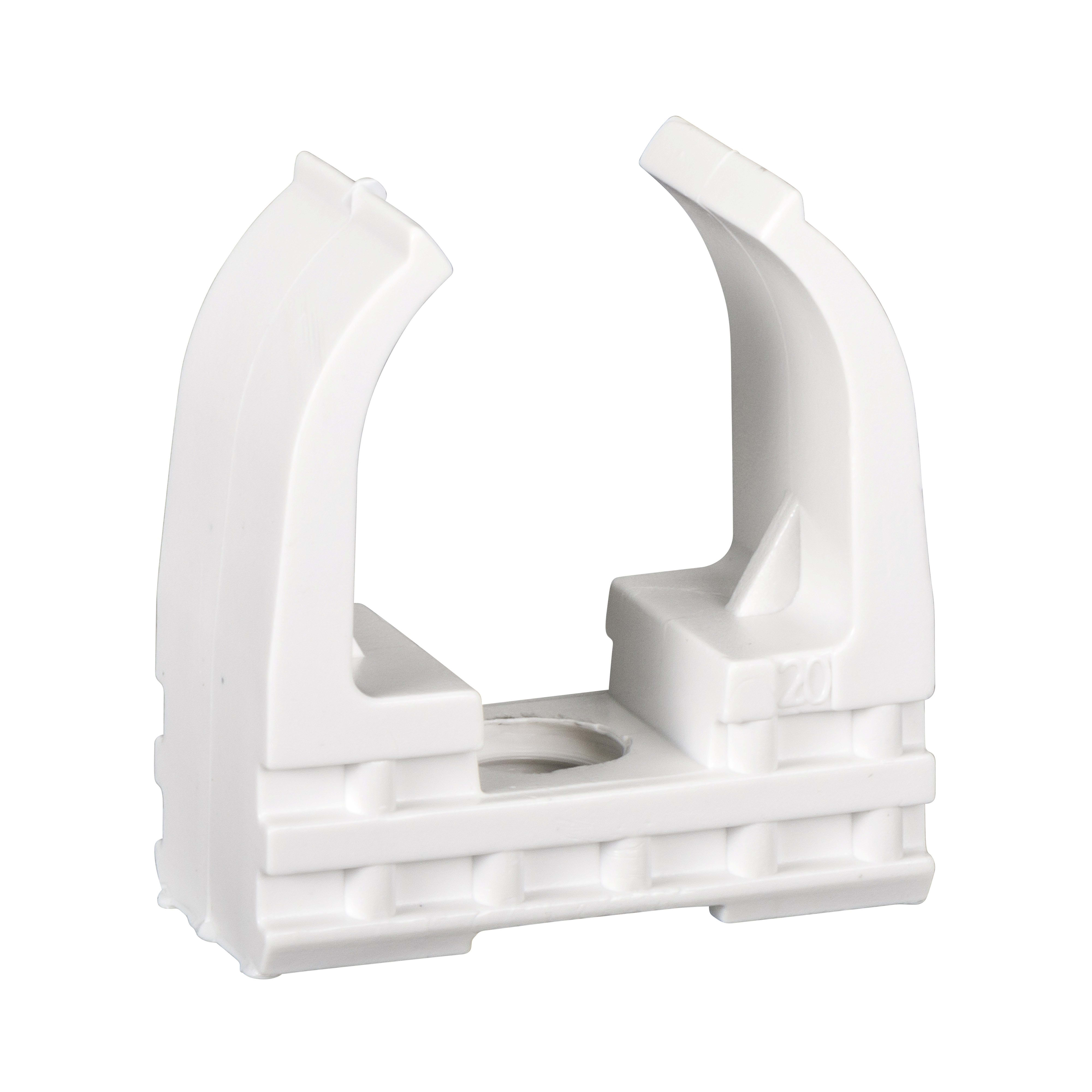 Schneider Electric - Mureva FIX - clip à tube standard - pour conduits Ø20mm - blanc polaire