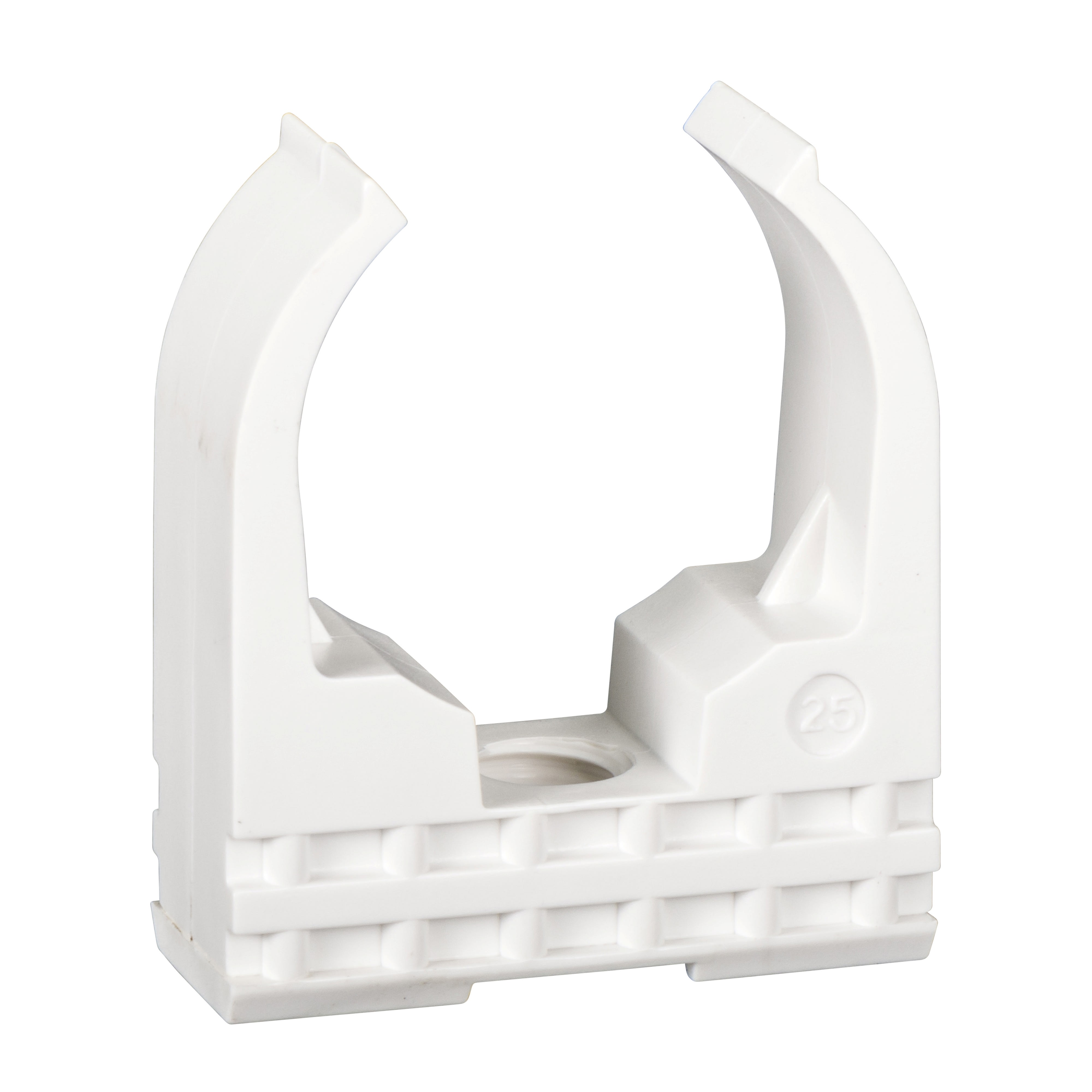 Schneider Electric - Mureva FIX - clip à tube standard - pour conduits Ø25mm - blanc polaire