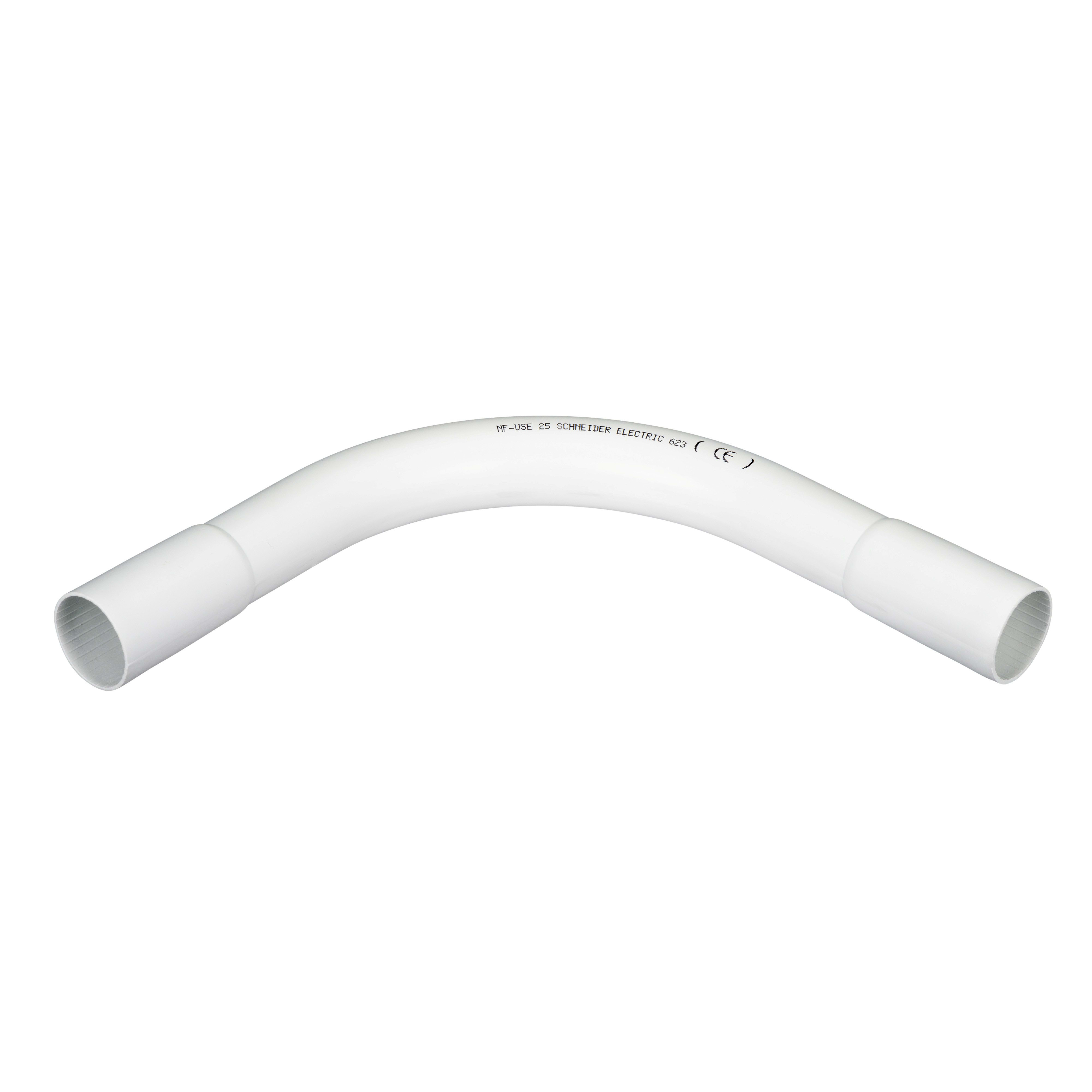 Schneider Electric - Mureva Tube - coude pour conduit rigide - Ø25mm - IP40 - blanc polaire