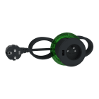 Schneider Electric - Unica System+ - bloc de prise à encastrer XS - 2P+T + USB A - câble 2m - anthra
