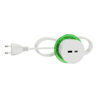 Schneider Electric - Unica System+ - bloc de prise à encastrer XS - USB A+C - câble 2m - blanc