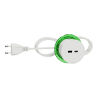 Schneider Electric - Unica System+ - bloc de prise à encastrer XS - USB A+C - câble 2m - blanc
