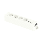 Schneider Electric - Unica System+ - nourrice precablee M - 4 prises 2P+T + USB A+C - blanc