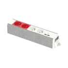 Schneider Electric - Unica System+ - nourrice precablee M - 2x 2P+T + 2x 2P+T rouge +USB A+C - blc-T