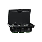 Schneider Electric - Unica System+ - Boîtier de sol L 3x4mod ou 6 postes - plastique - IK08 IP20