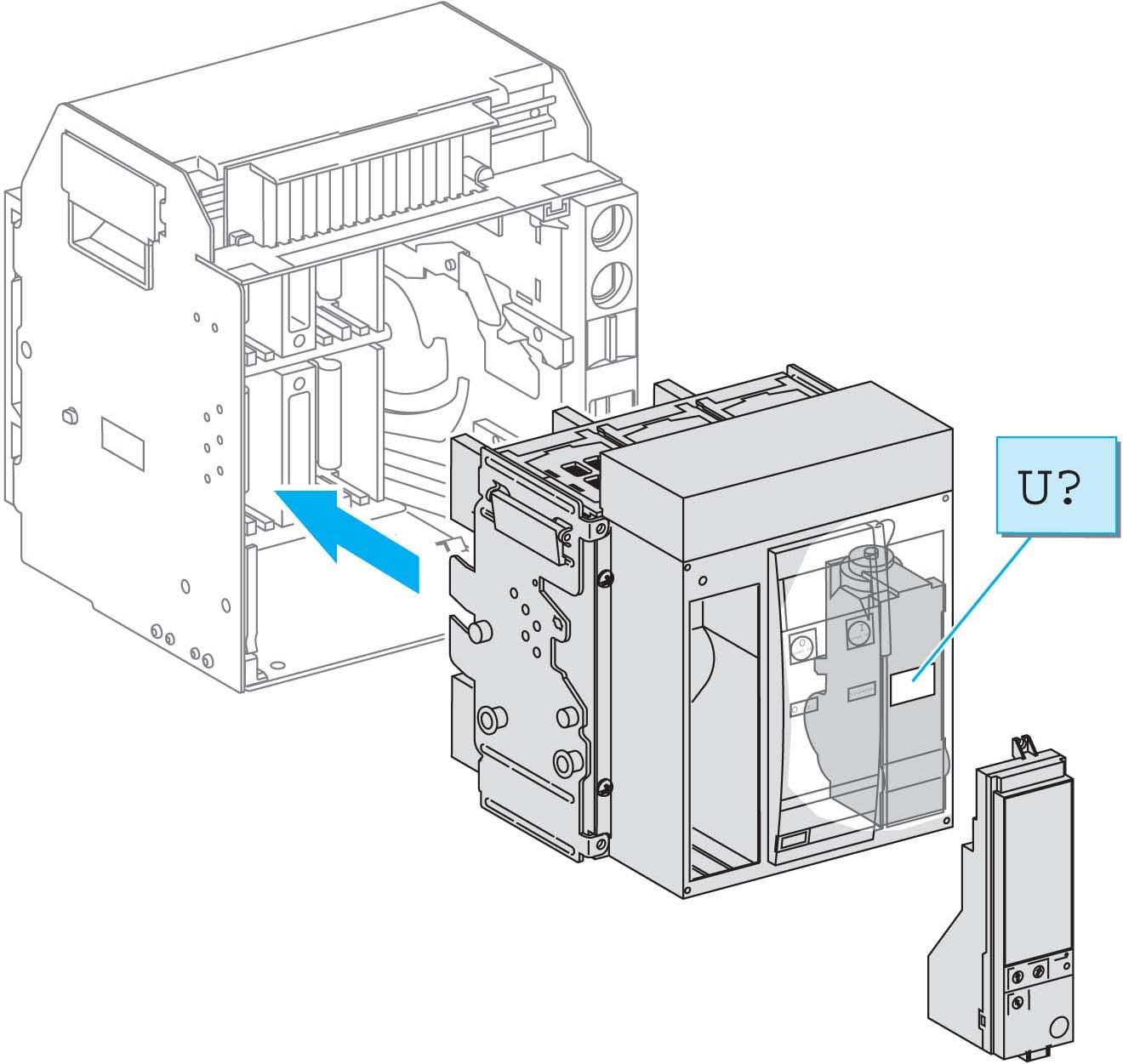 Schneider Electric - ComPact NS1600H - bloc coupure - 4P - 70kA - débrochable électrique
