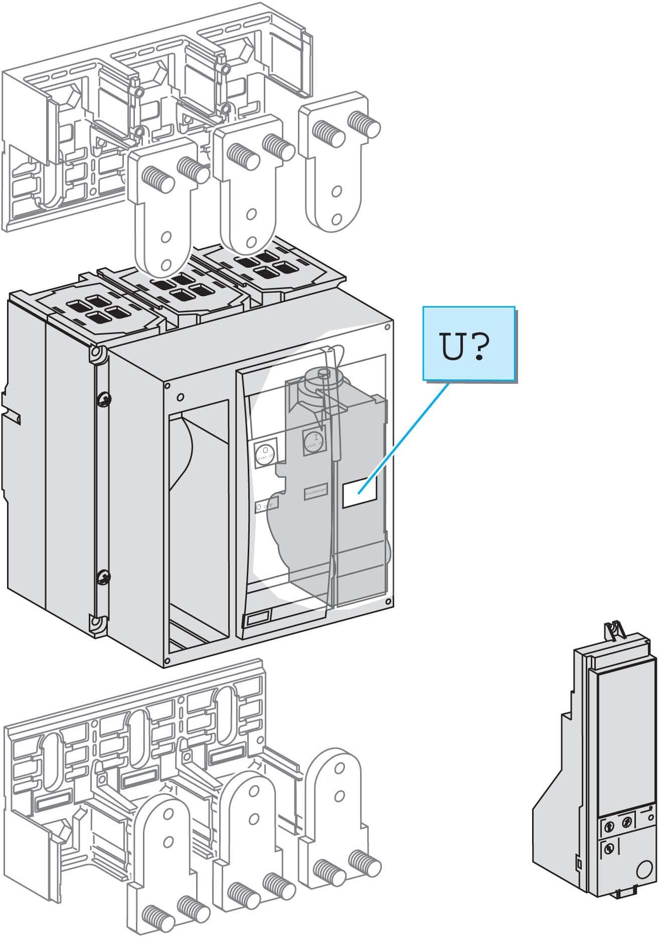Schneider Electric - ComPact NS800H - bloc coupure - 4P - 70kA - fixe électrique