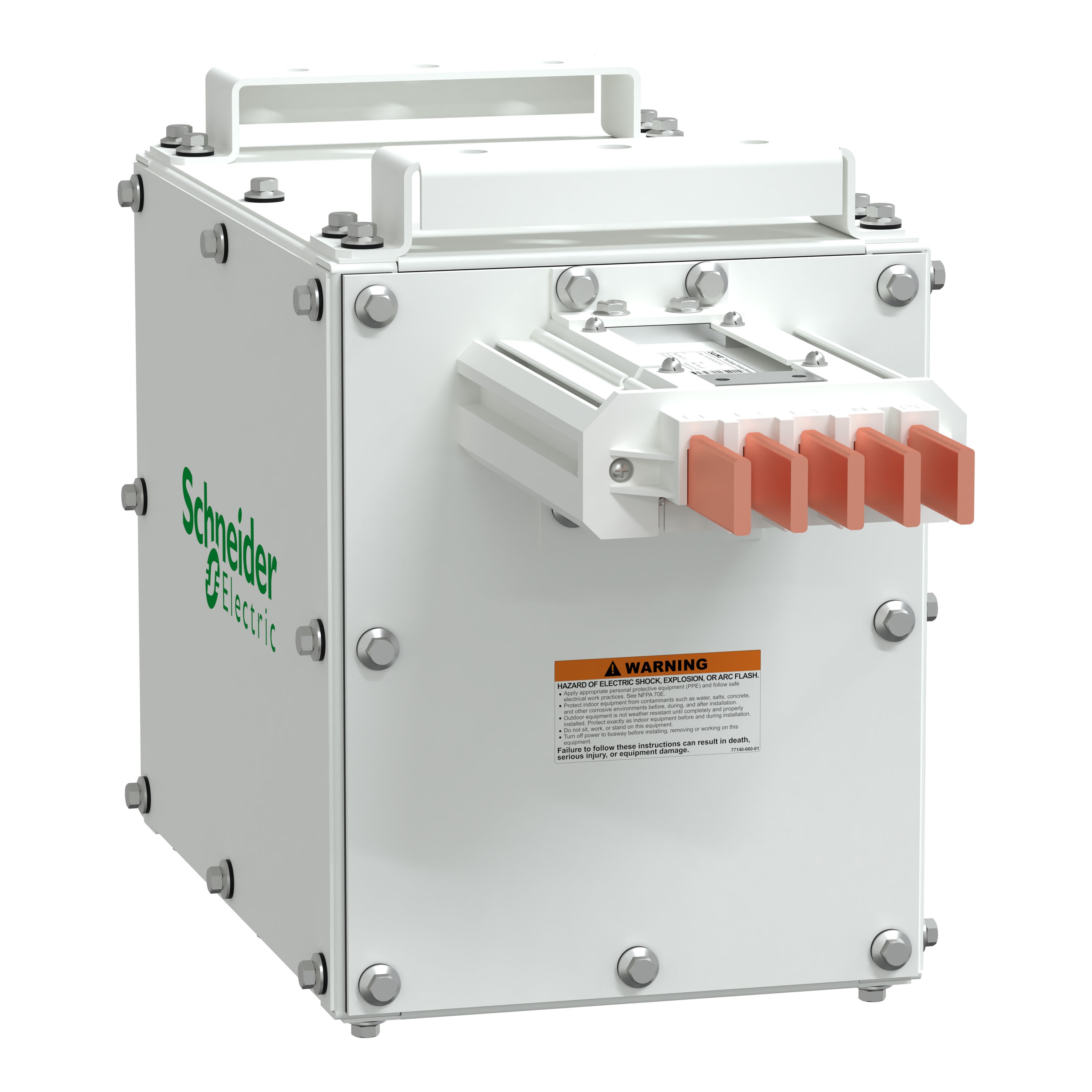 Schneider Electric - i-Line Track-Boite d'alimentation gauche-3Ph+N+PER-IP42-250A-RAL9003