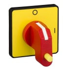 Schneider Electric - Harmony - tête de manoeuvre - 45x45mm - jaune - crosse rouge cadenassable - O-I