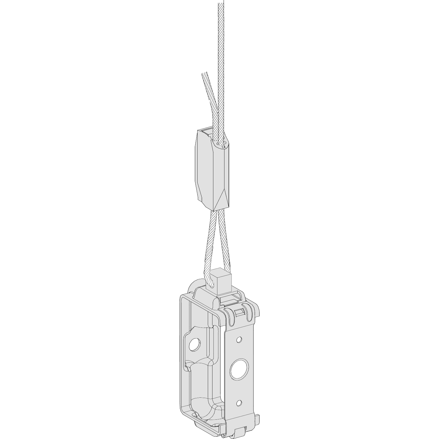 Schneider Electric - Canalis KBA - étrier universel - avec cable acier 3 m