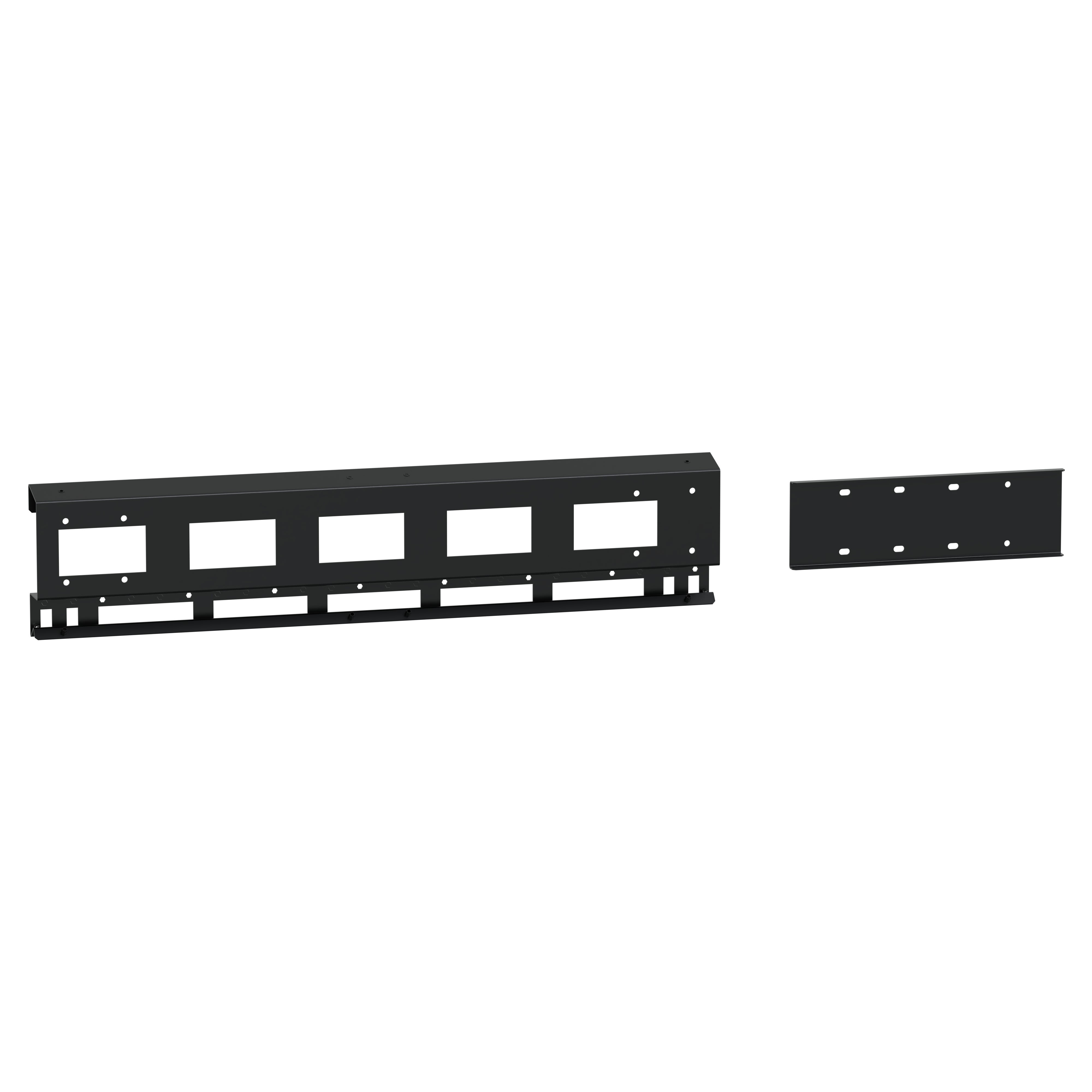 Schneider Electric - Canalis EV - Rail latéral horizontal - jeu de x2 - 1200mm - Noir - RAL9005