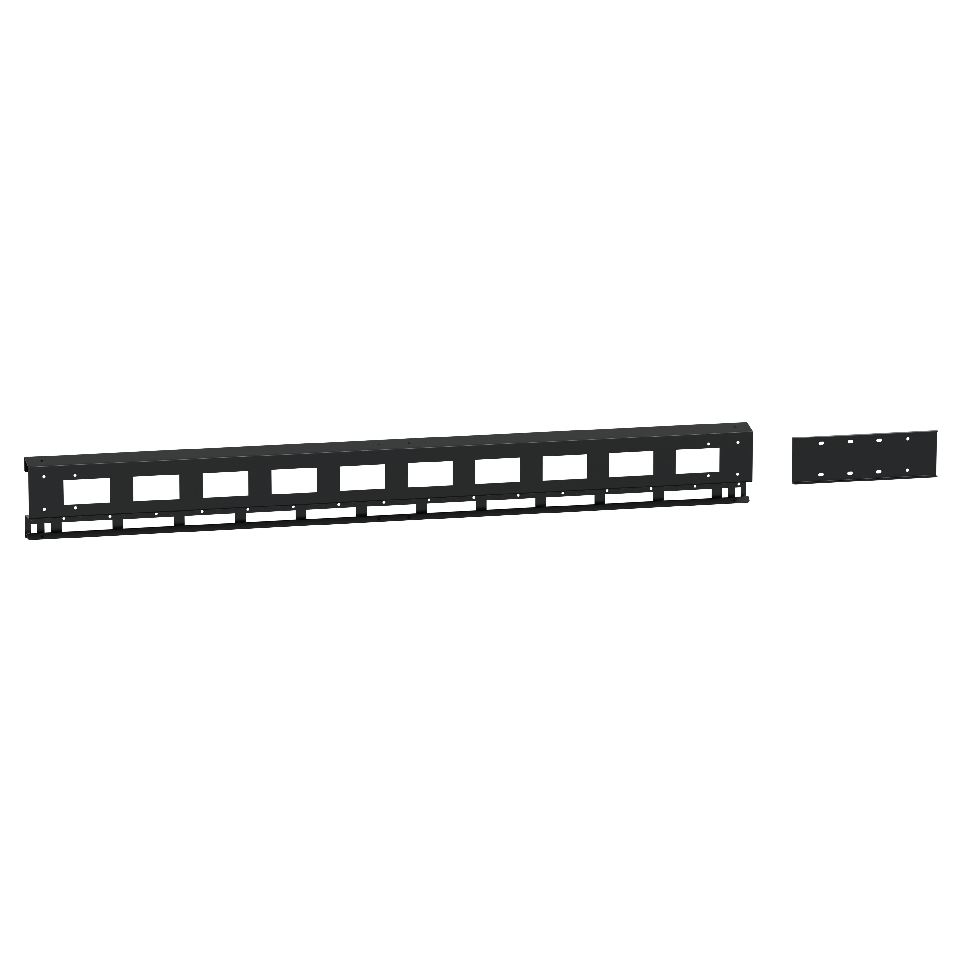 Schneider Electric - Canalis EV - Rail latéral horizontal - jeu de x2 - 2400mm - Noir - RAL9005