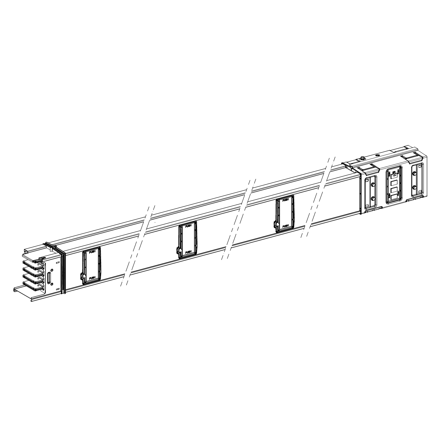 Schneider Electric - Canalis KSA - tronçon droit 1000A - 3m - 6 sorties de dérivation