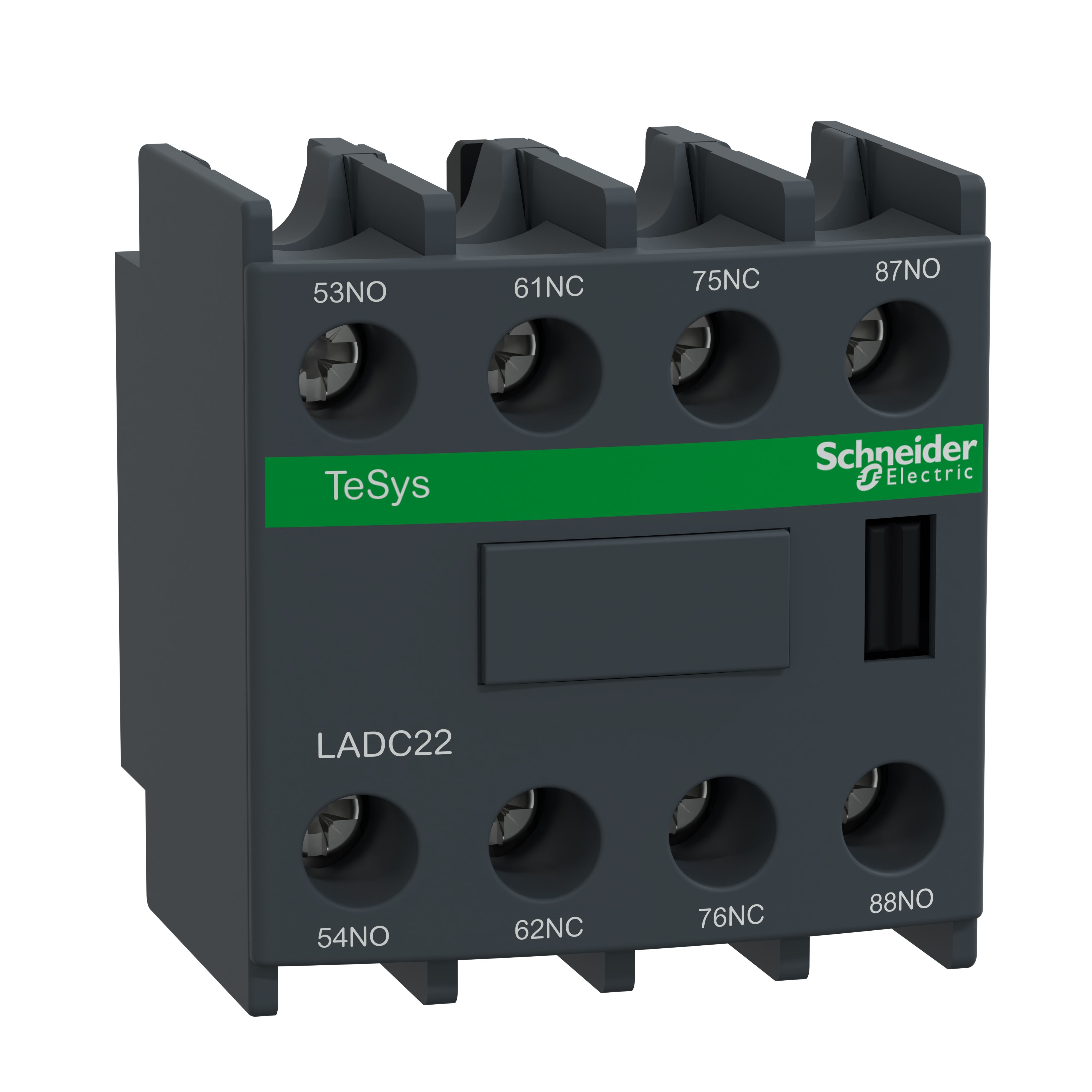 Schneider Electric - TeSys D - bloc contacts aux frontaux - 2F+2O - chevauchant - bornes vis-etriers