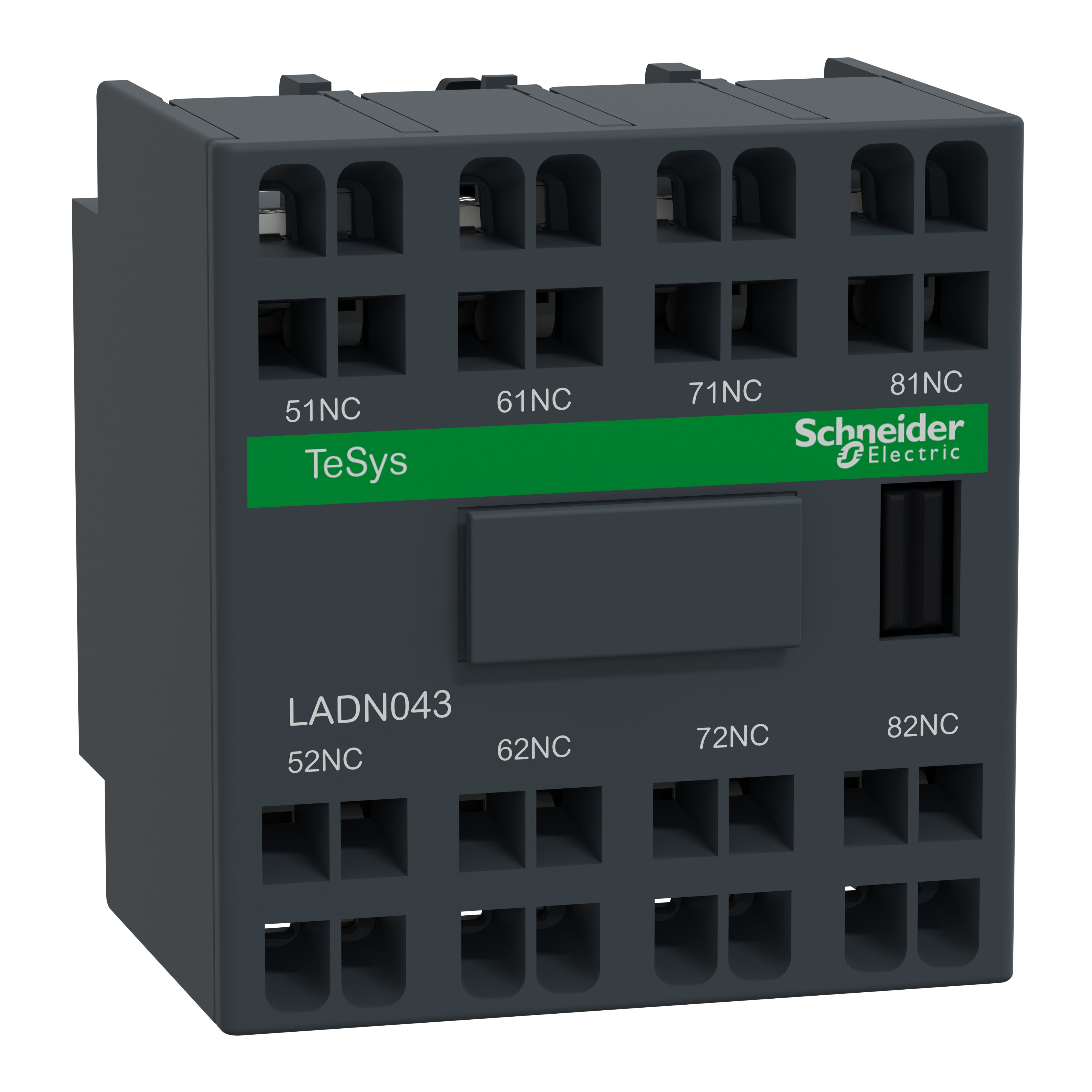 Schneider Electric - TeSys D - bloc contacts auxiliaires frontaux - 0F+4O - bornes à ressort