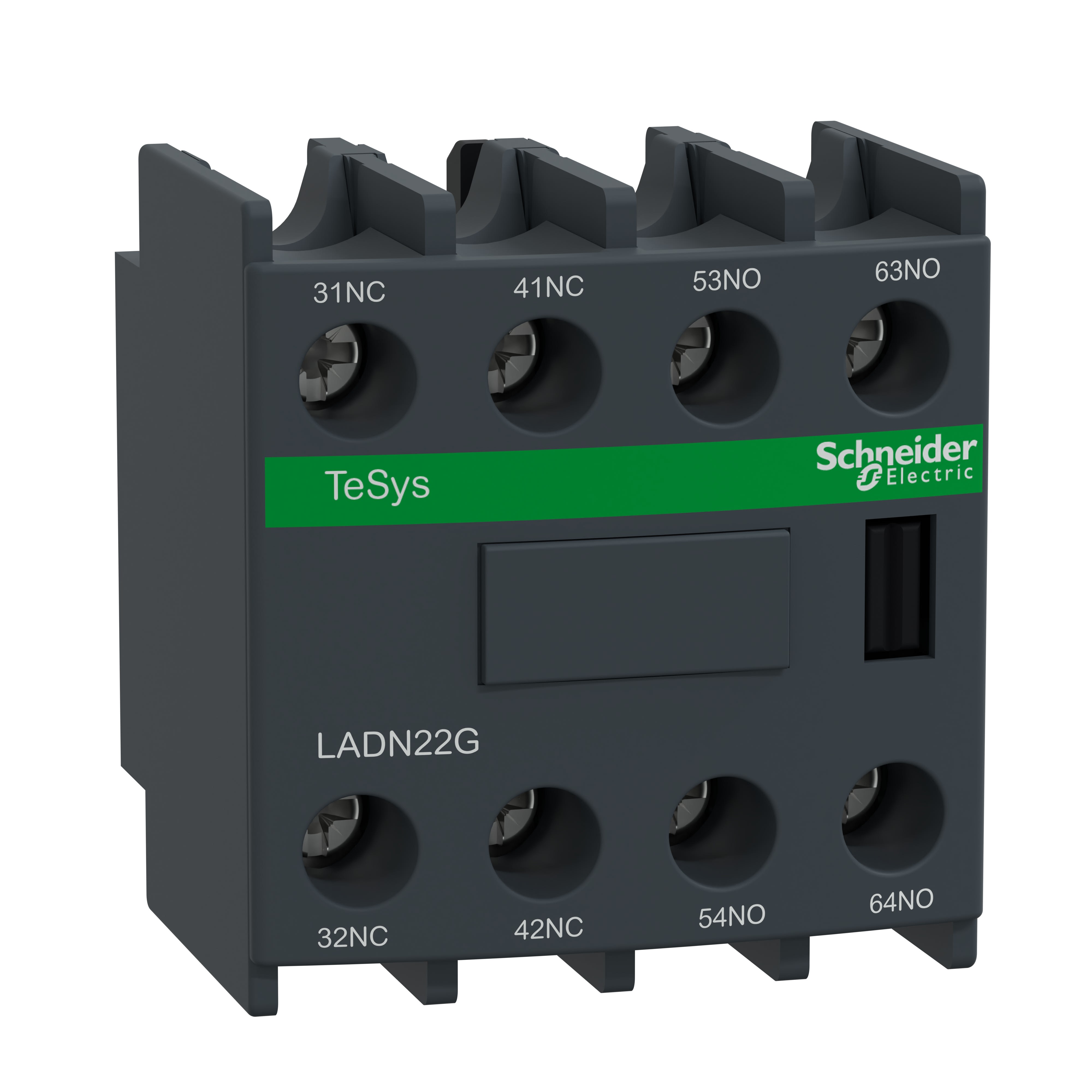 Schneider Electric - TeSys D - bloc contact aux front - 2F+2O - vis-étriers - 20 à 80A 3/4P - EN50012
