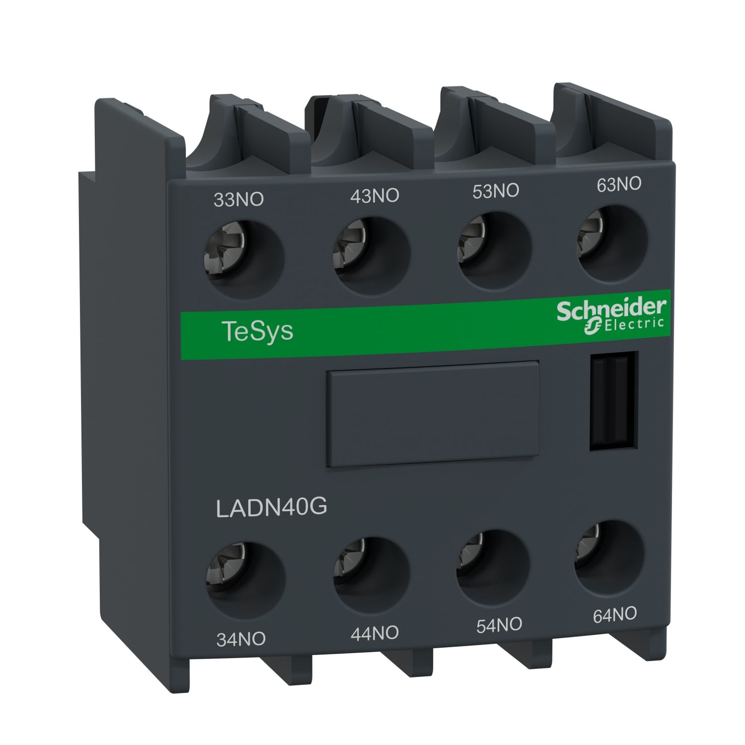 Schneider Electric - TeSys D - bloc contacts aux frontaux - 4F - 9 à 80A - bornes à vis - EN50012