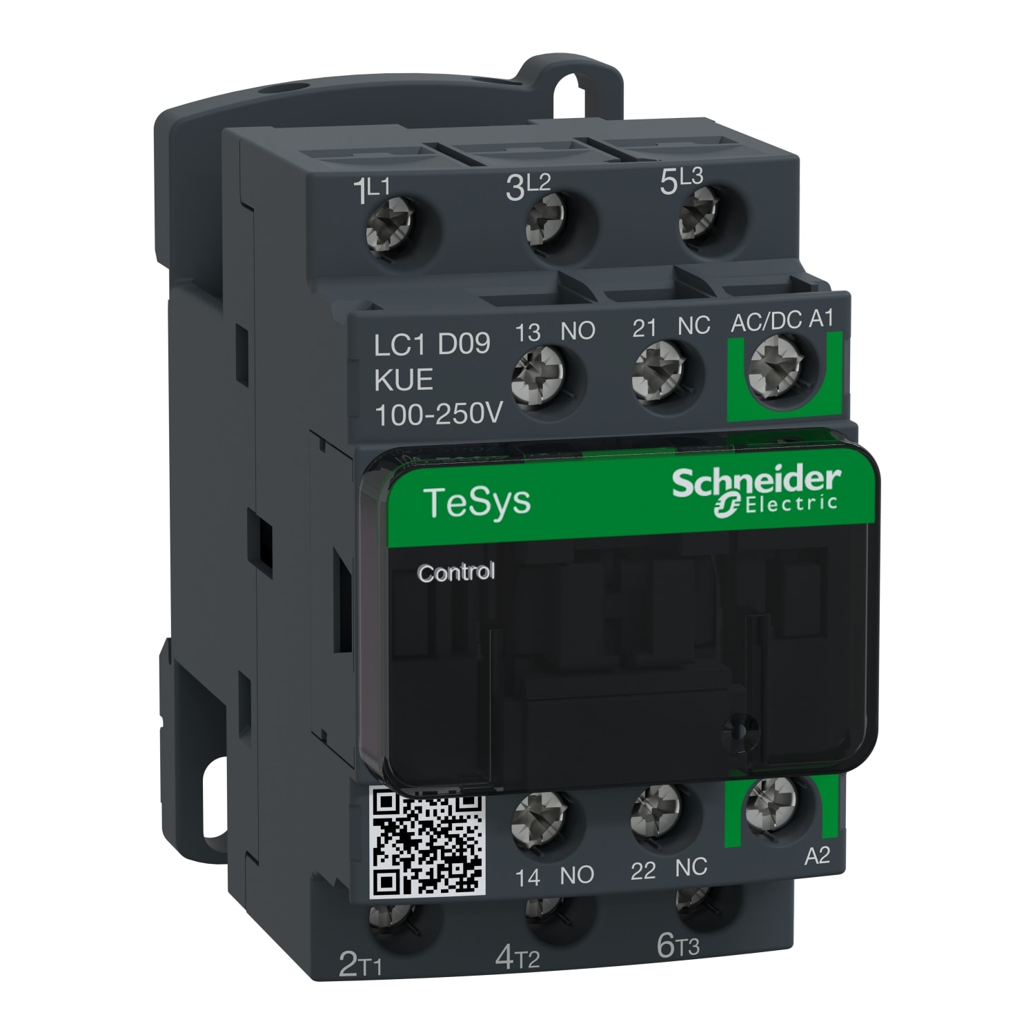 Schneider Electric - TeSys D - contacteur - 3P(3 NO) - AC3 - <= 440V 9A - 100 à 250Vca-cc