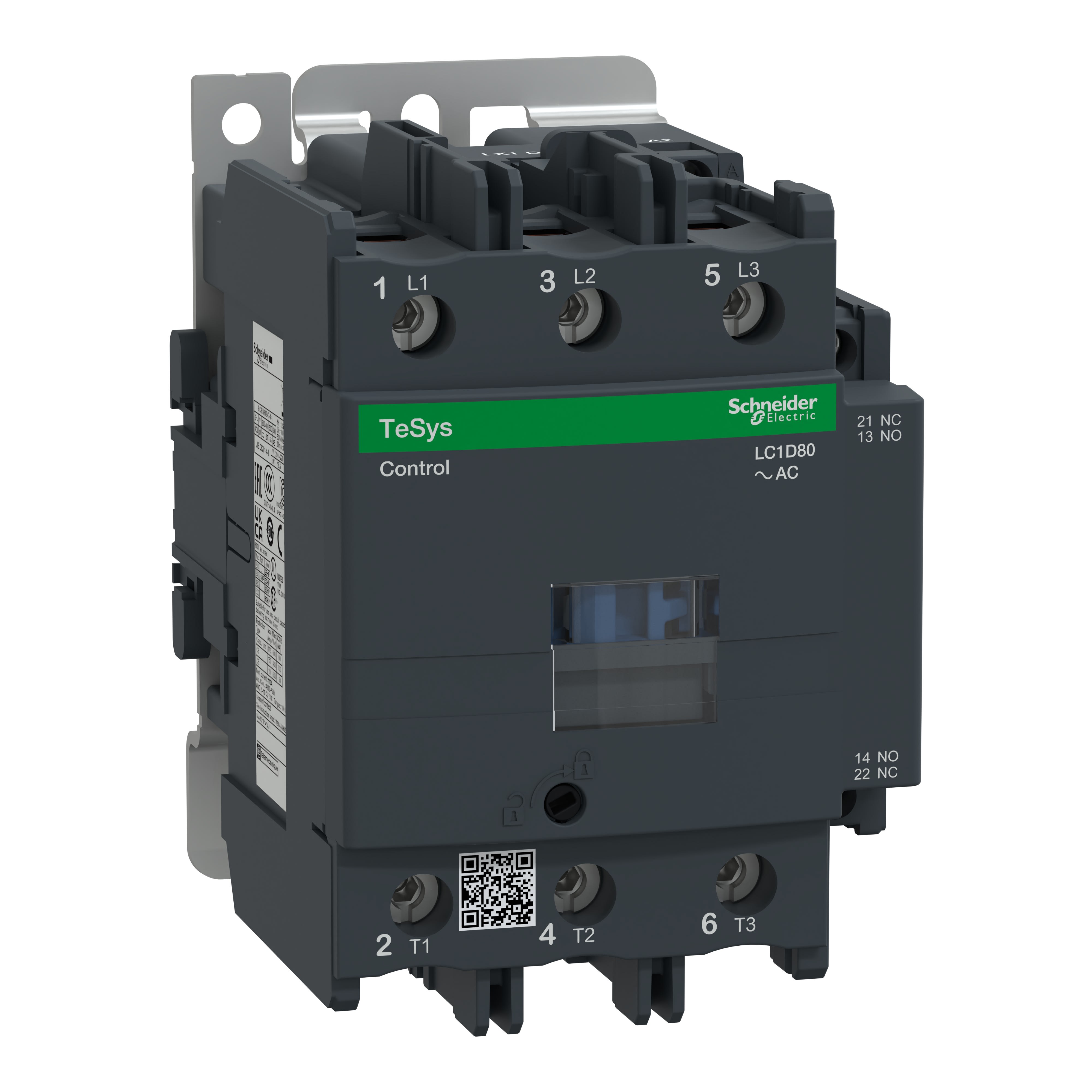 Schneider Electric - TeSys LC1D - contacteur - 3P - AC-3 440V - 80A - bobine 24Vca