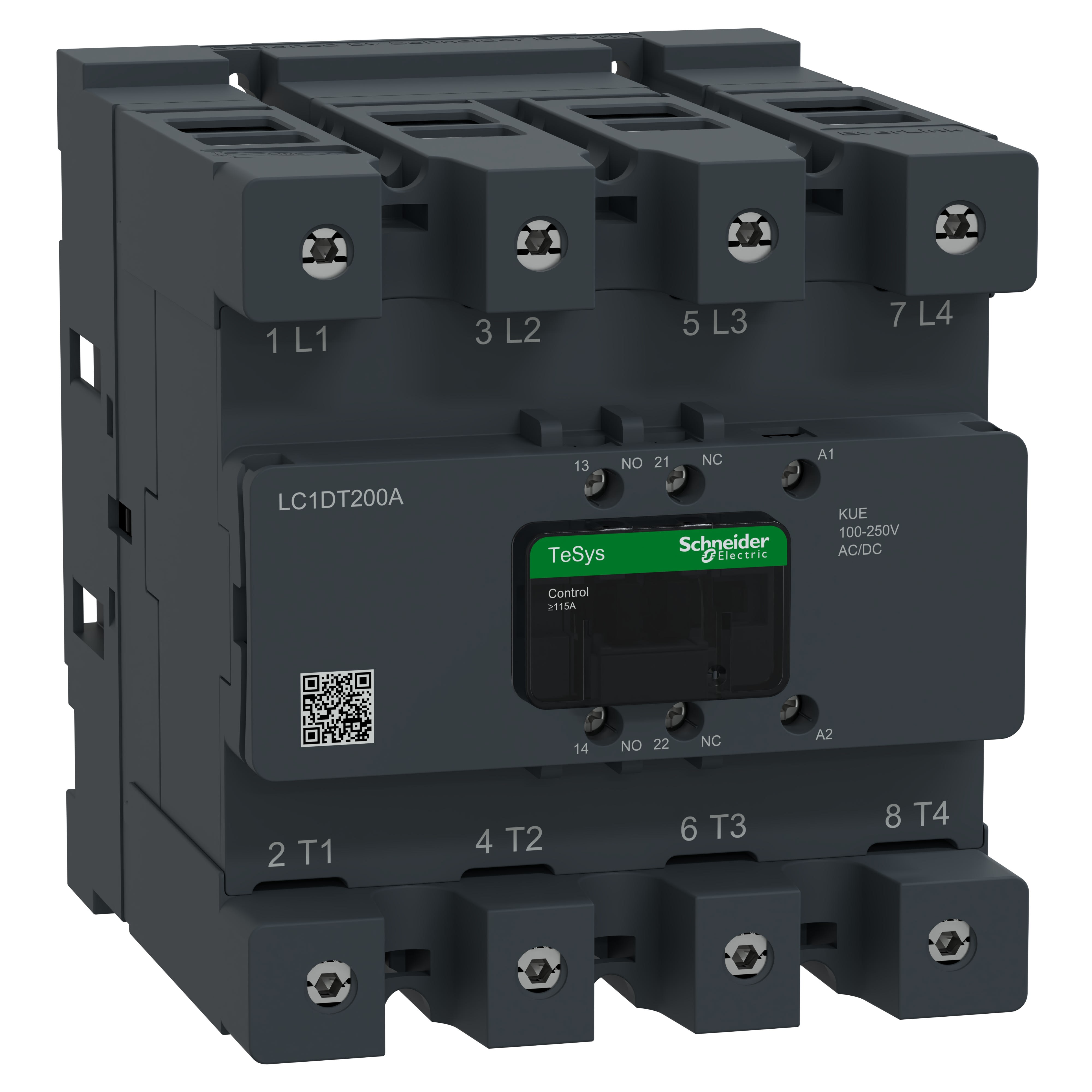 Schneider Electric - TeSys Deca Advanced - CTR Deca 200A 4P 100-250V ACDC EvLk