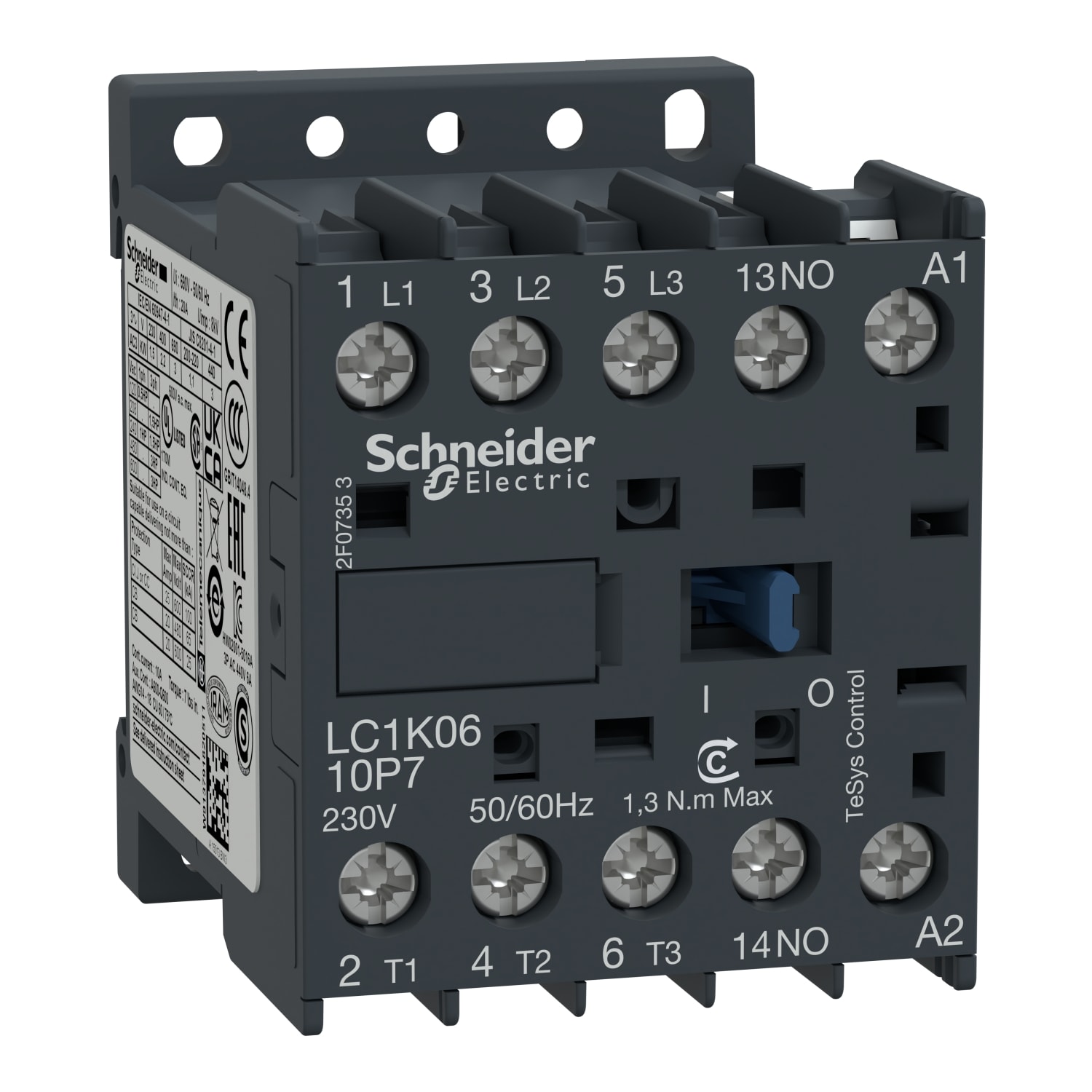 Schneider Electric - TeSys LC1K - contacteur - 3P - AC-3 440V - 6A - bobine 230Vca