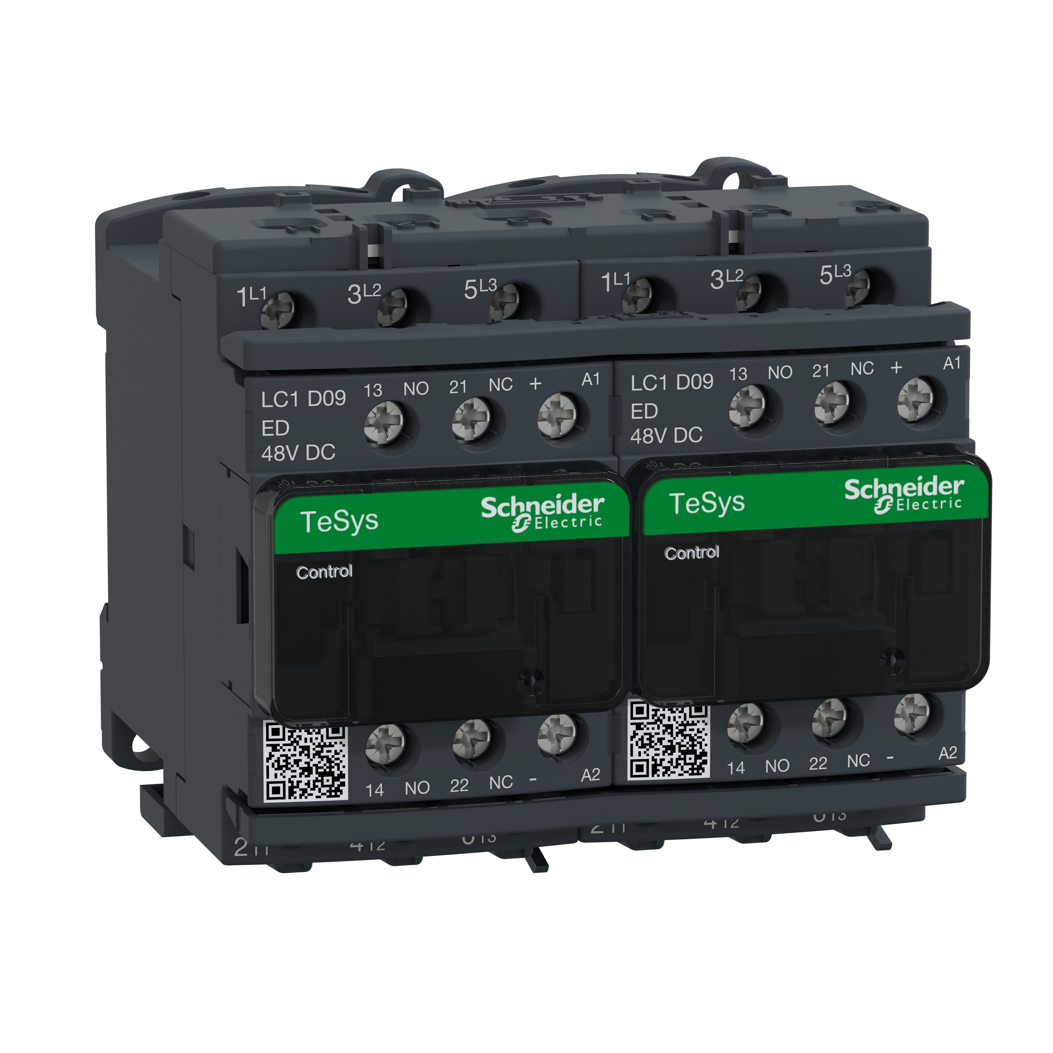 Schneider Electric - TeSys LC2D - contacteur inverseur - 3P - AC-3 440V - 9A - bobine 48Vcc