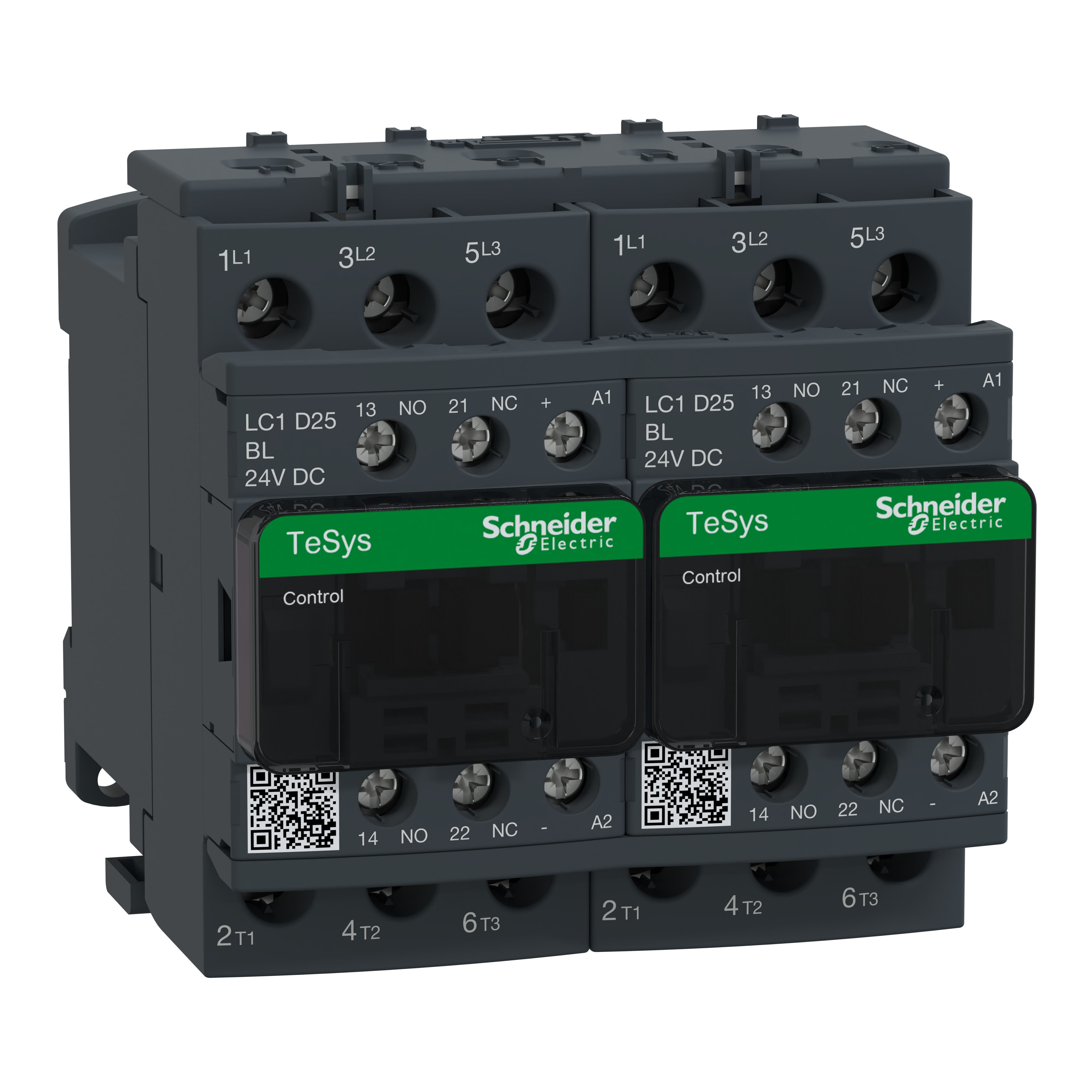 Schneider Electric - TeSys LC2D - contacteur inverseur - 3P - AC-3 440V - 25A - bobine 24Vcc