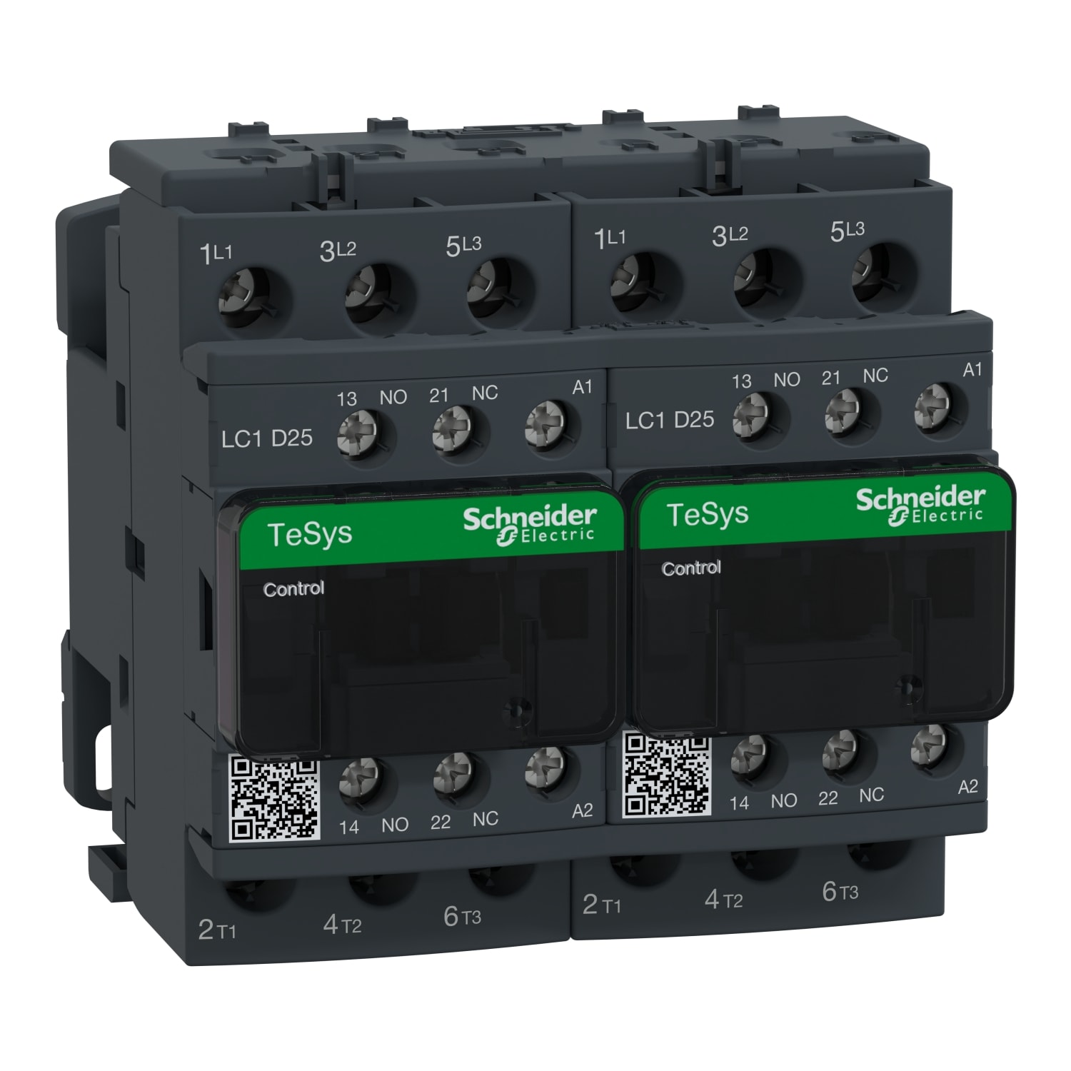 Schneider Electric - TeSys LC2D - contacteur inverseur - 3P - AC-3 440V - 25A - bobine 100Vca