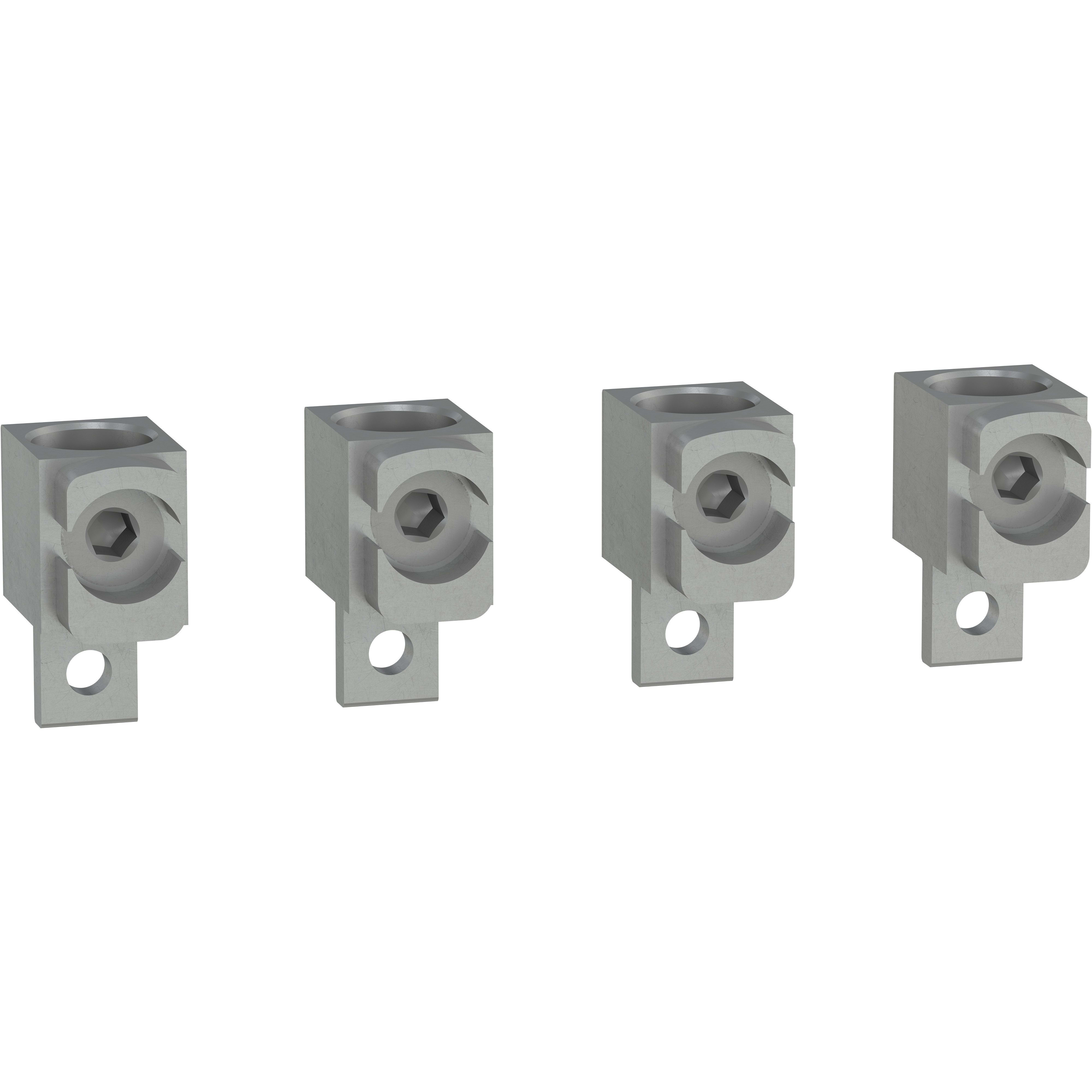 Schneider Electric - ComPacT NSX INS/INV - Lot 4 bornes aluminium - <=250A - pour câbles 120 à 240mm²