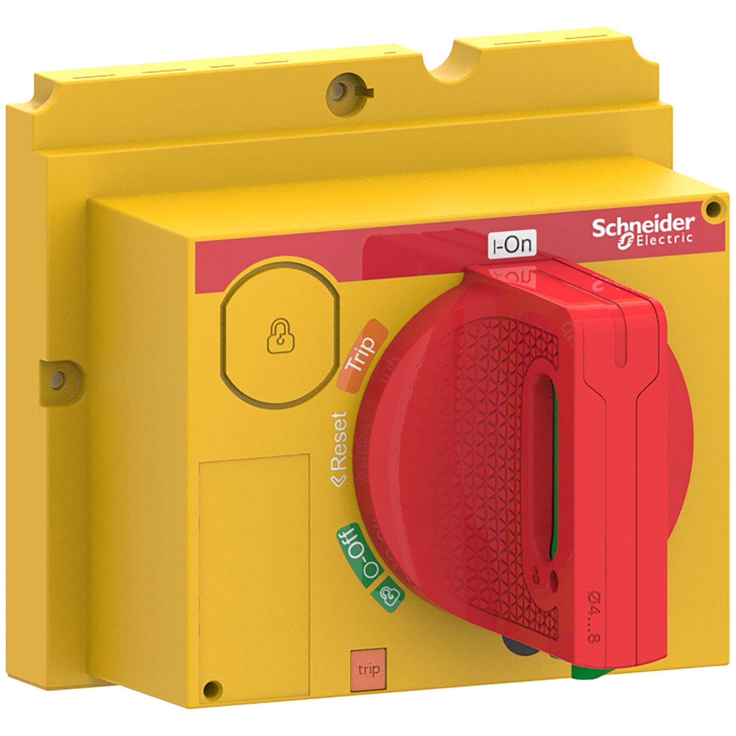 Schneider Electric - ComPacT NSX - Commande rotative directe - poignée rouge plastron jaune pr NSX250