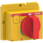 Schneider Electric - ComPacT NSX - Commande rotative directe - poignée rouge plastron jaune pr NSX250