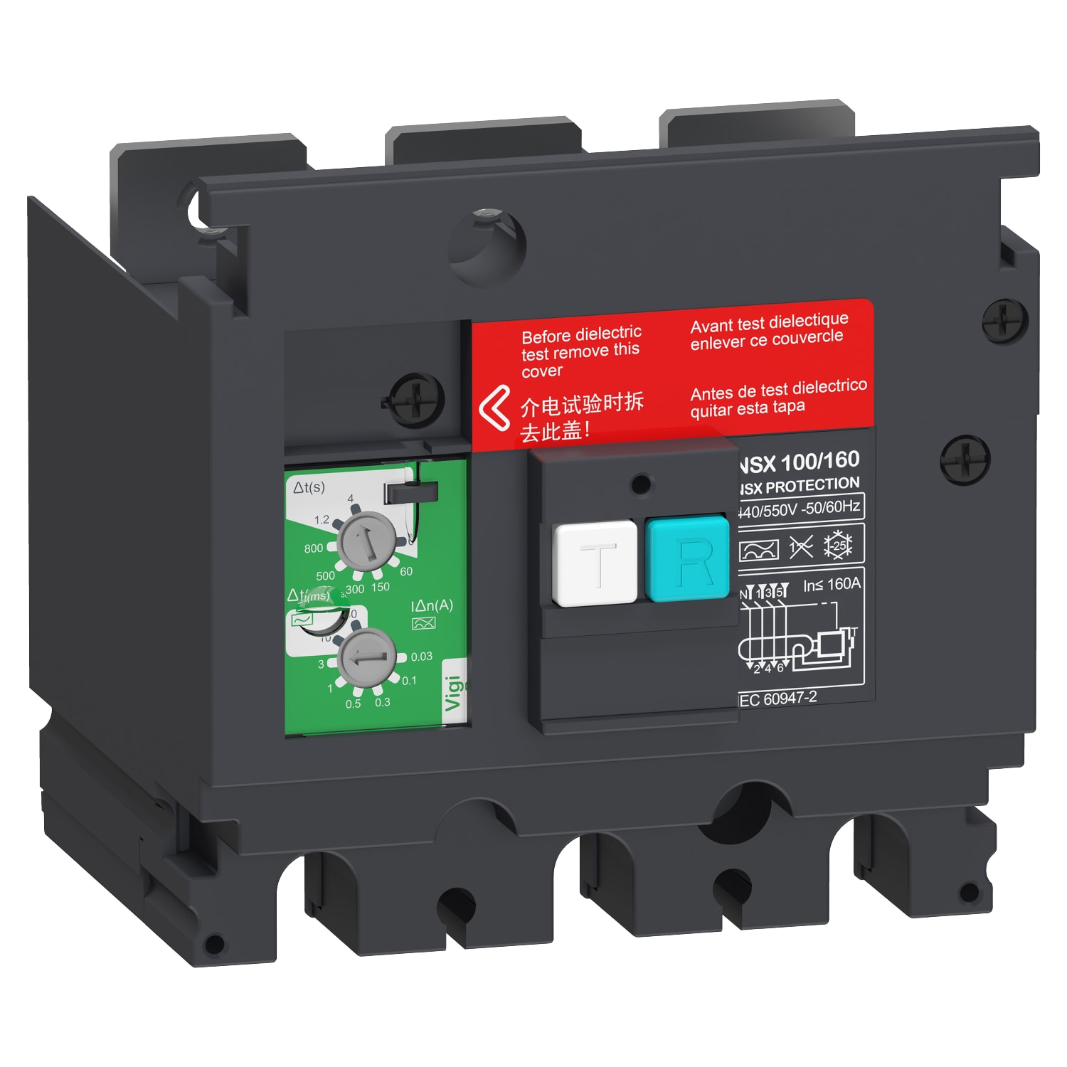 Schneider Electric - ComPacT VigiPacT NSX - bloc vigi - 3P - seuil 0,03 à 30A - 440/550Vca pr NSX160
