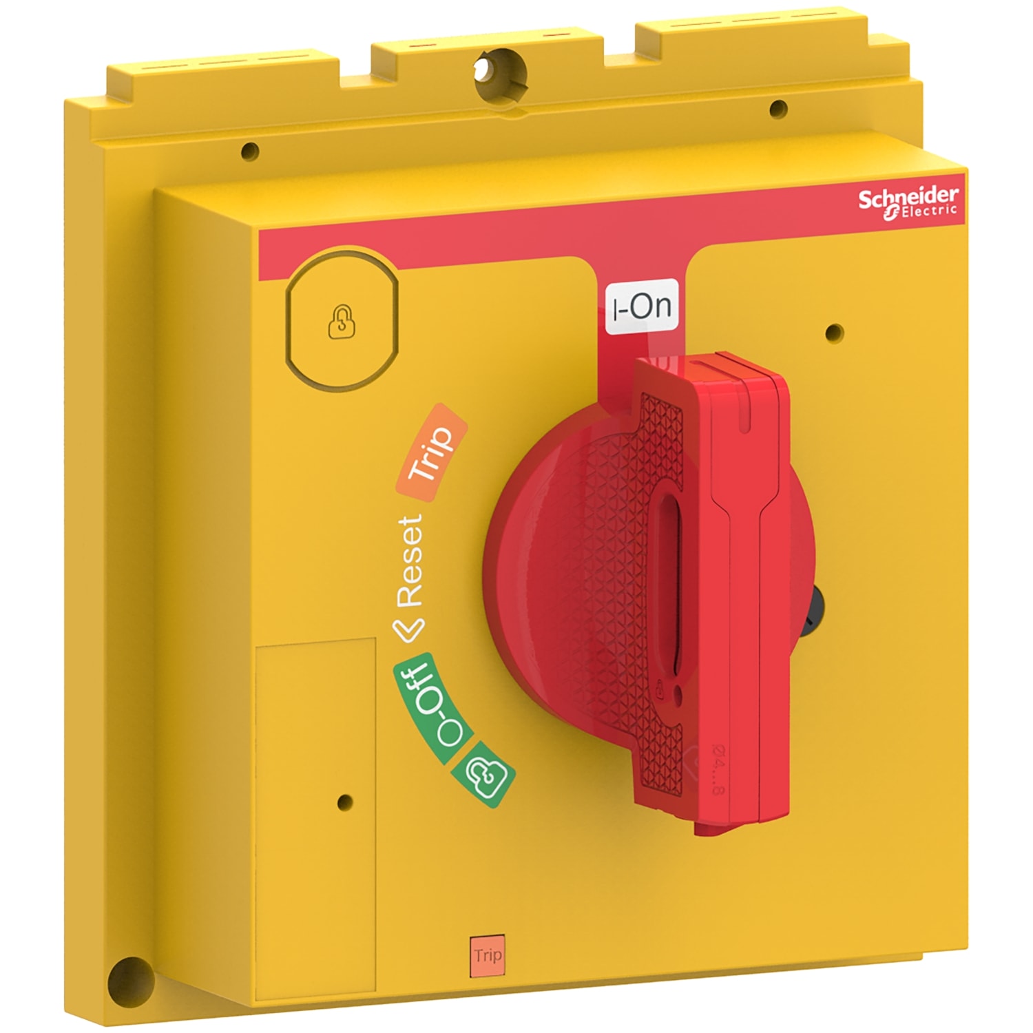 Schneider Electric - ComPacT NSX - Cde rotative directe - poignée rouge et plastron jaune pr NSX630