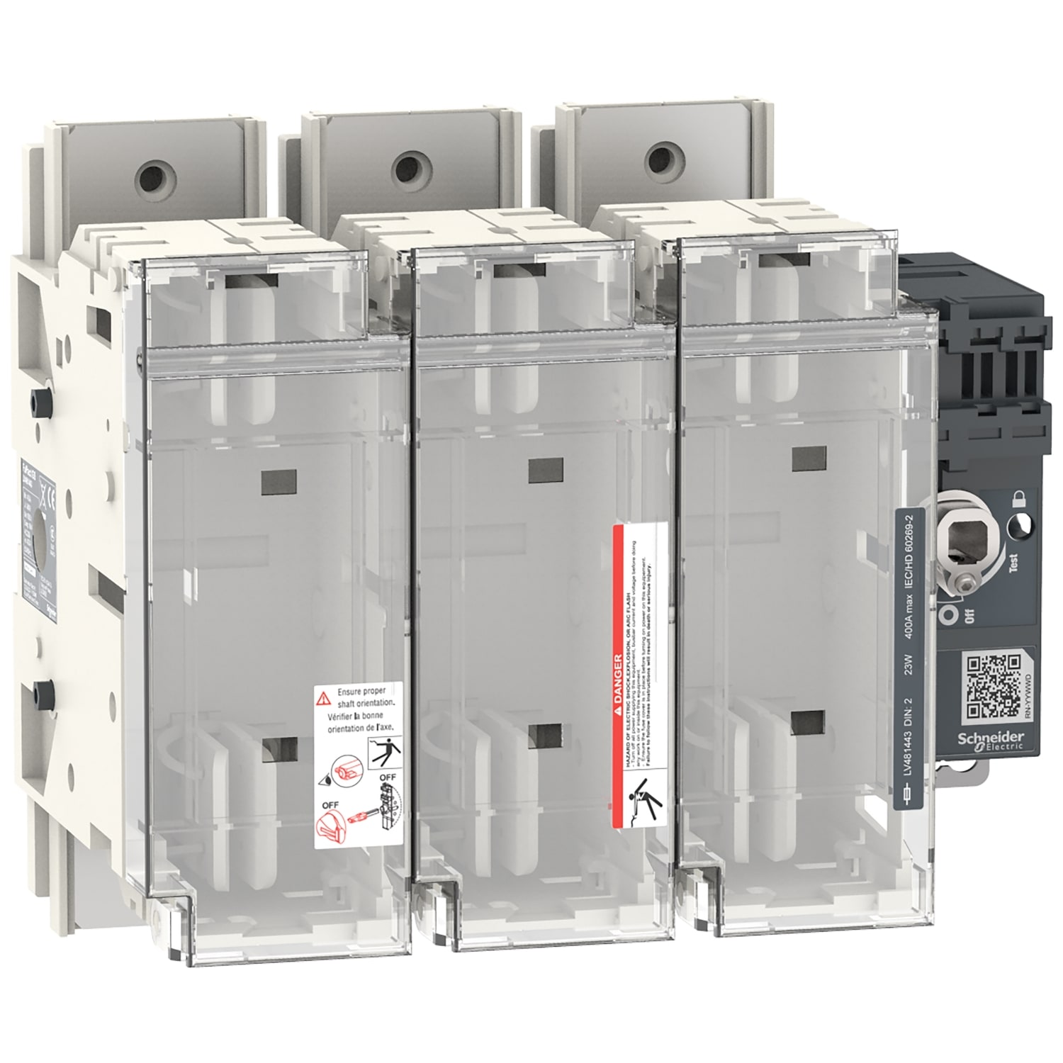 Schneider Electric - FuPact GS - interrupteur sectionneur fusible - 400A - 3P - DIN 0/1/2 - F&R CTRL