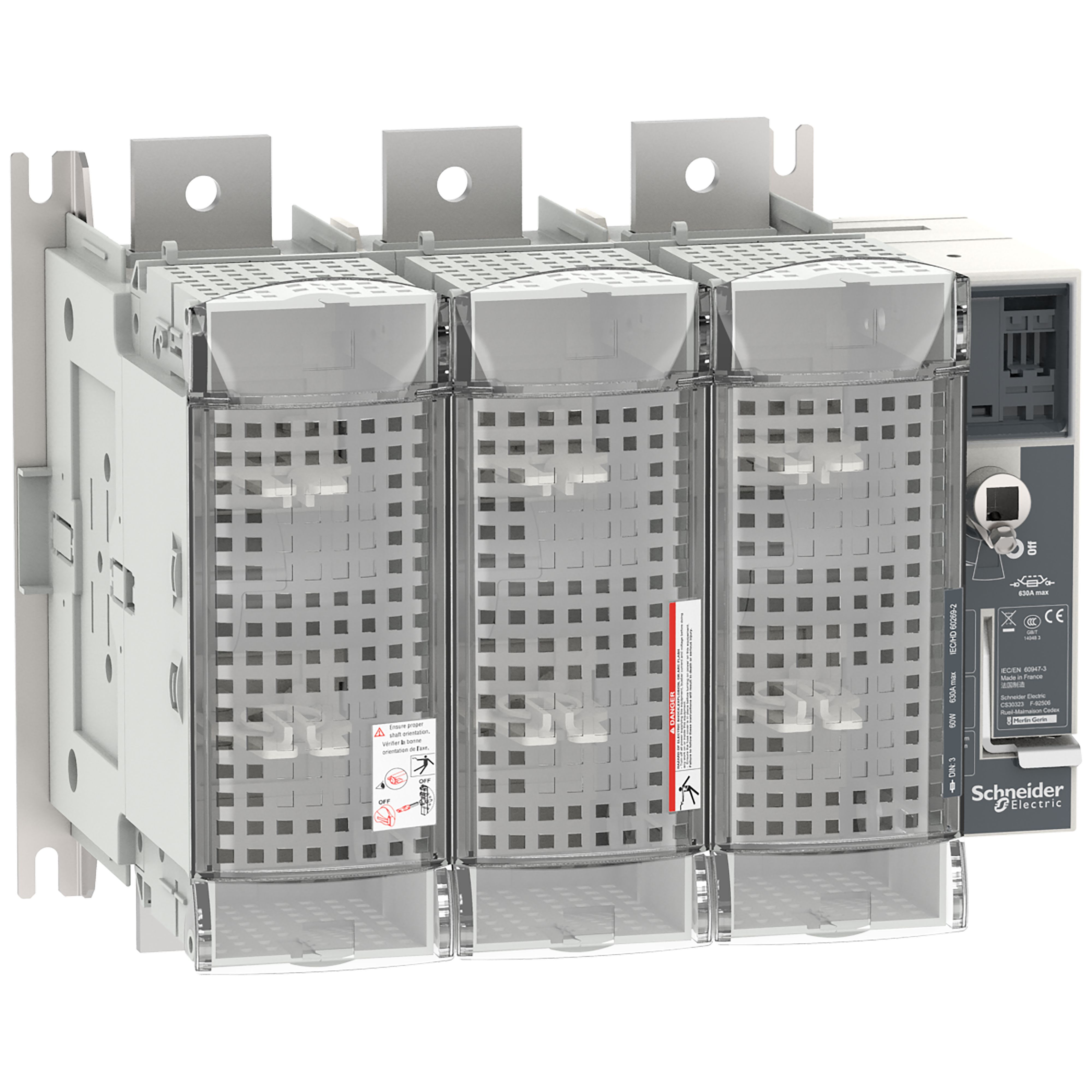 Schneider Electric - FuPact GS - interrupteur sectionneur fusible - 630A - 3P - DIN 3 - F&R CTRL
