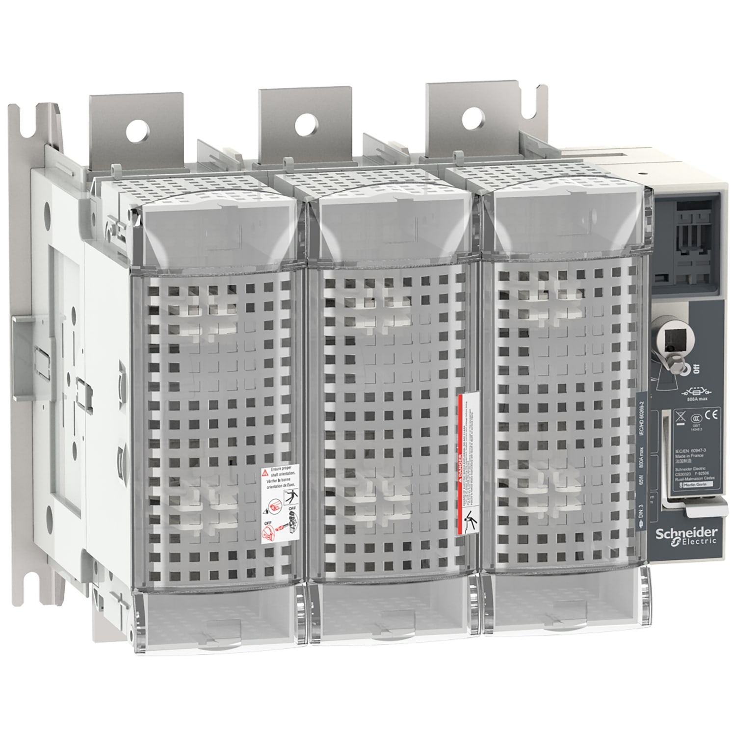 Schneider Electric - FuPact GS - interrupteur sectionneur fusible - 800A - 3P - DIN 3 - F&R CTRL