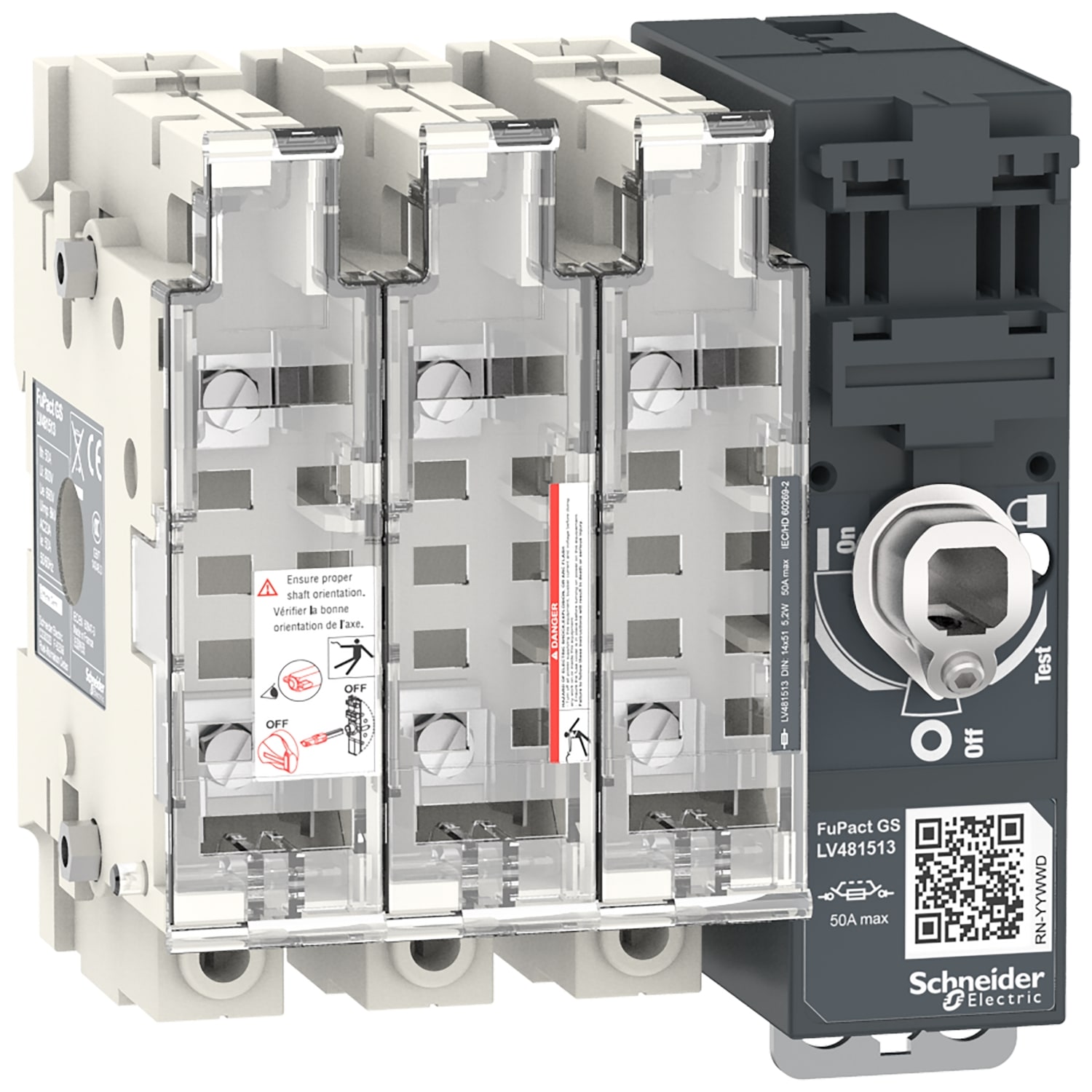 Schneider Electric - FuPact GS - interrupteur sectionneur fusible - 50A - 3P - NFC 14*51 - F&R CTRL
