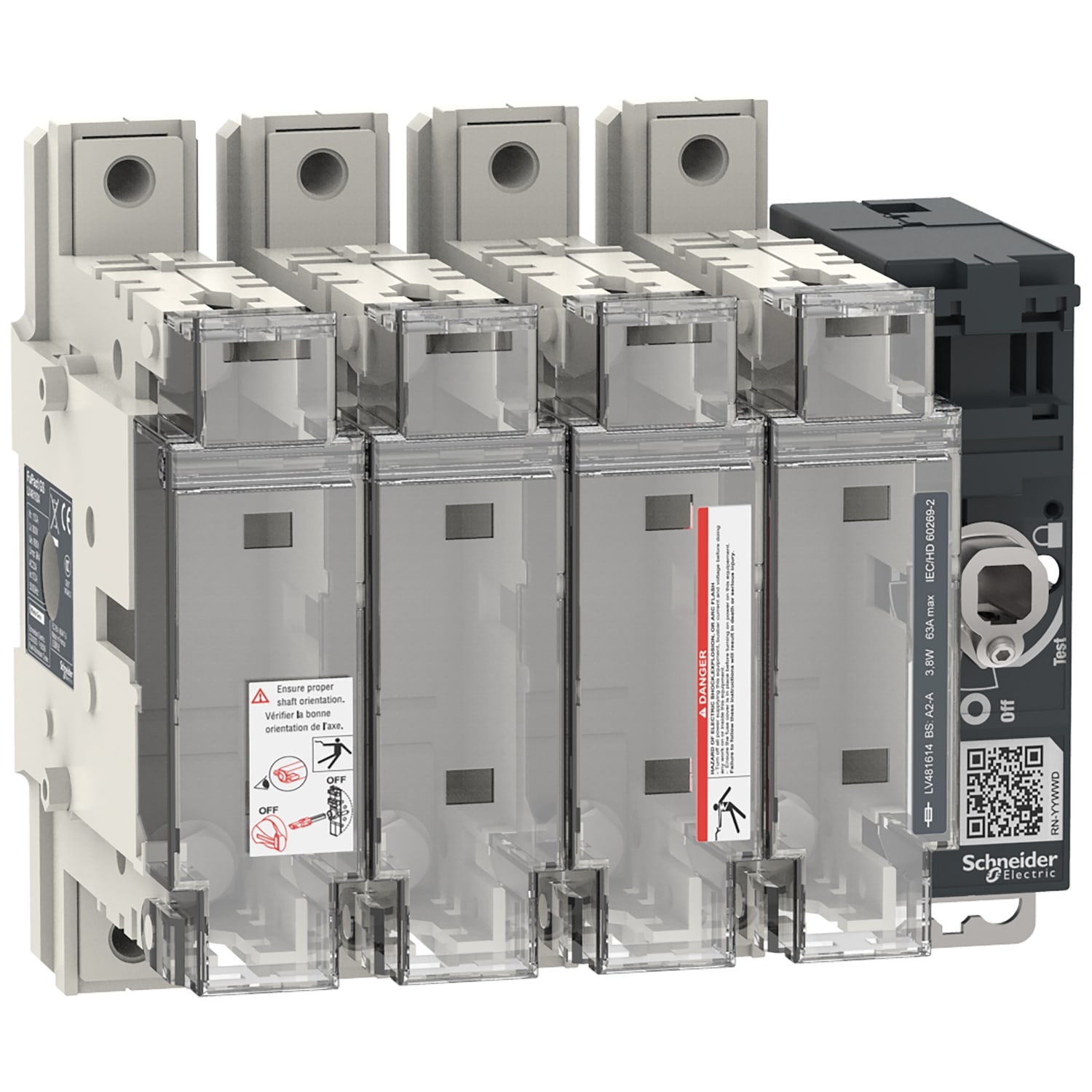 Schneider Electric - FuPact GS - interrupteur sectionneur fusible - 100A - 4P - BS A2/4 - F&R CTRL