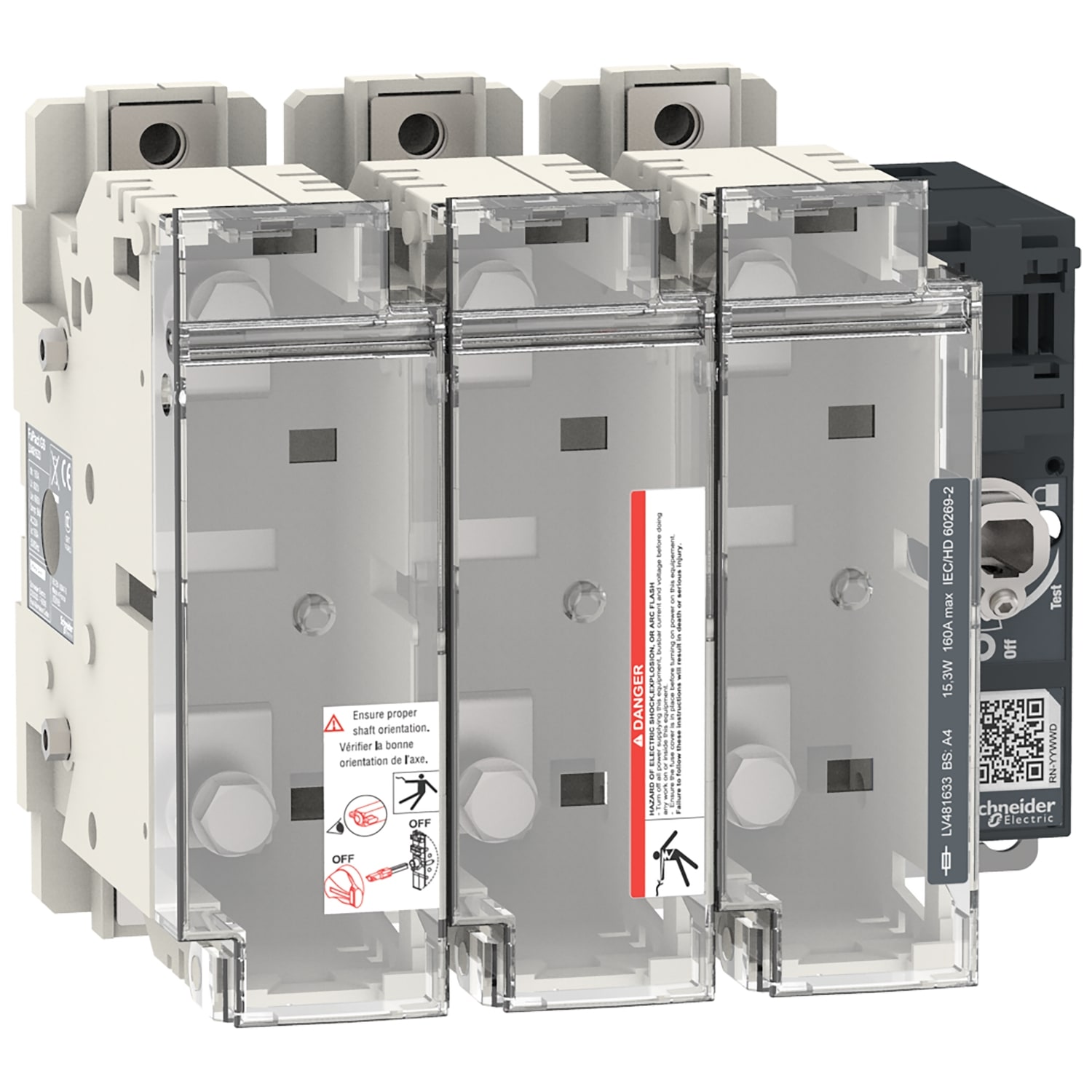 Schneider Electric - FuPact GS - interrupteur sectionneur fusible - 160A - 3P - BS A2/4 - F&R CTRL