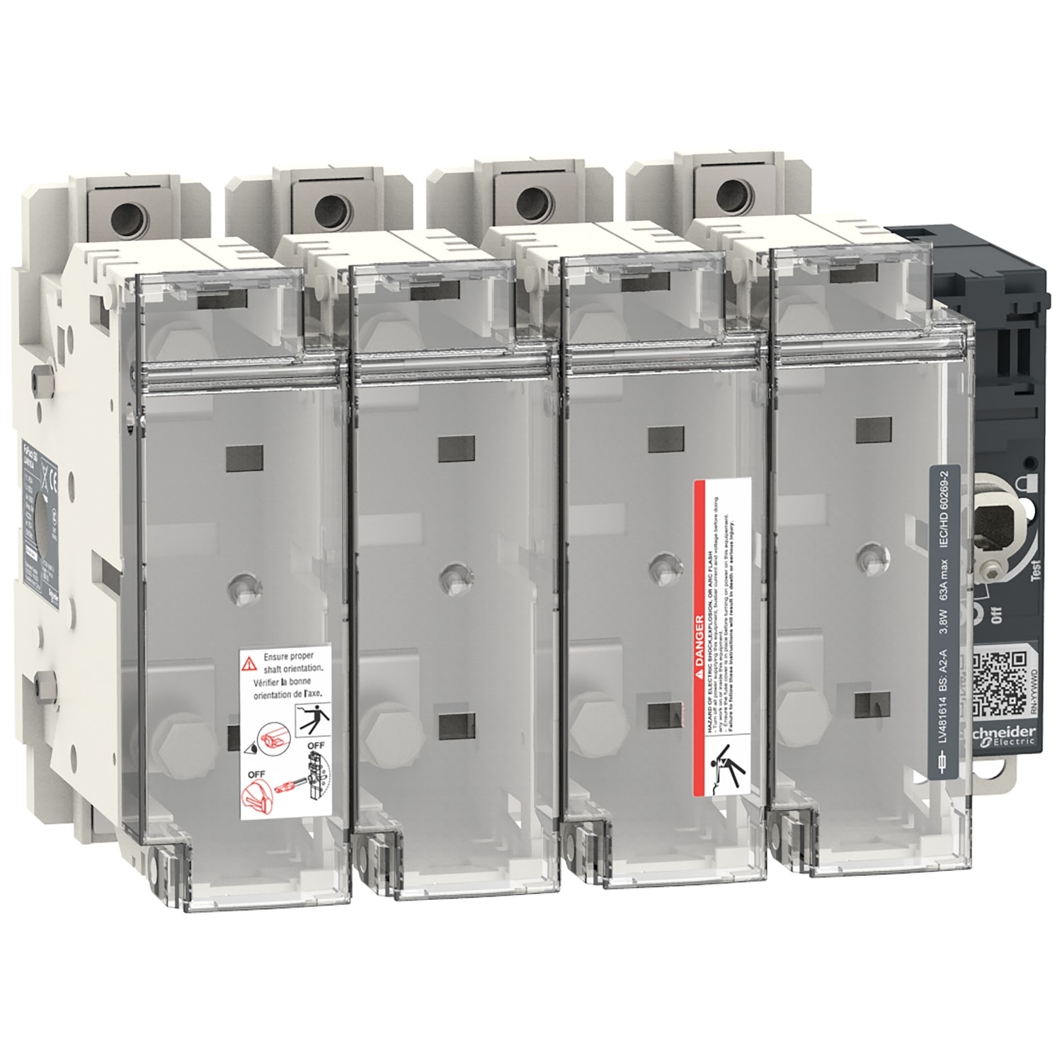 Schneider Electric - FuPact GS - interrupteur sectionneur fusible - 160A - 4P - BS A2/4 - F&R CTRL