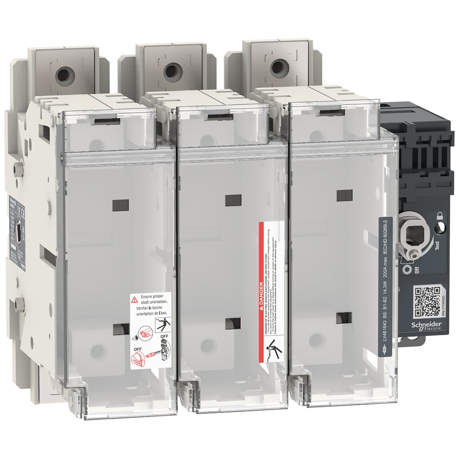 Schneider Electric - FuPact GS - interrupteur sectionneur fusible - 200A - 3P - BS B1/3 - F&R CTRL